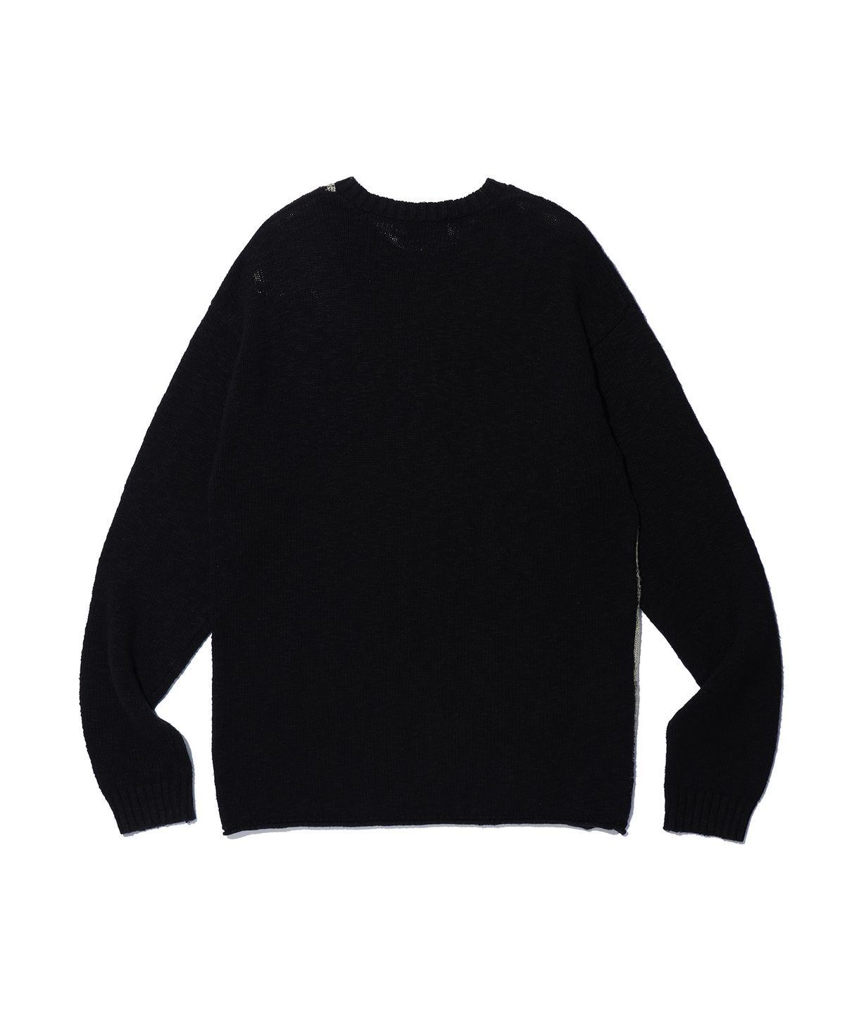 크리틱(CRITIC) VINTAGE WORMHOLE LONG SLEEVE KNIT BLACK