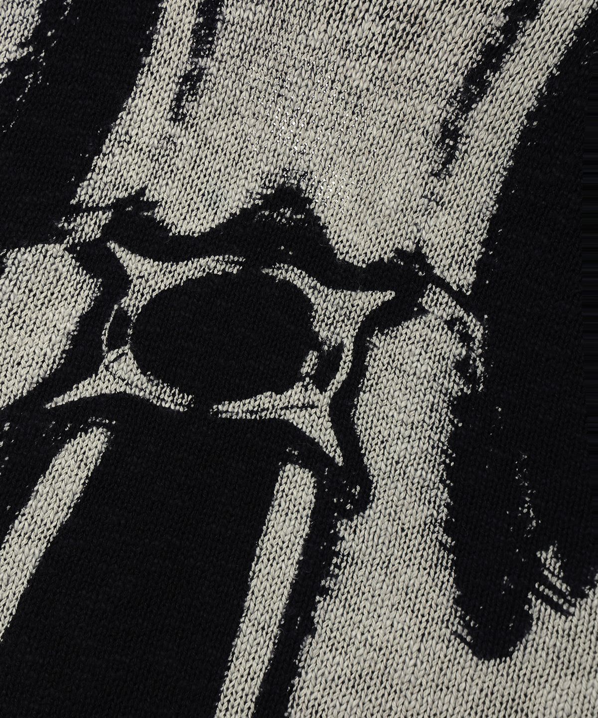 크리틱(CRITIC) VINTAGE WORMHOLE LONG SLEEVE KNIT BLACK