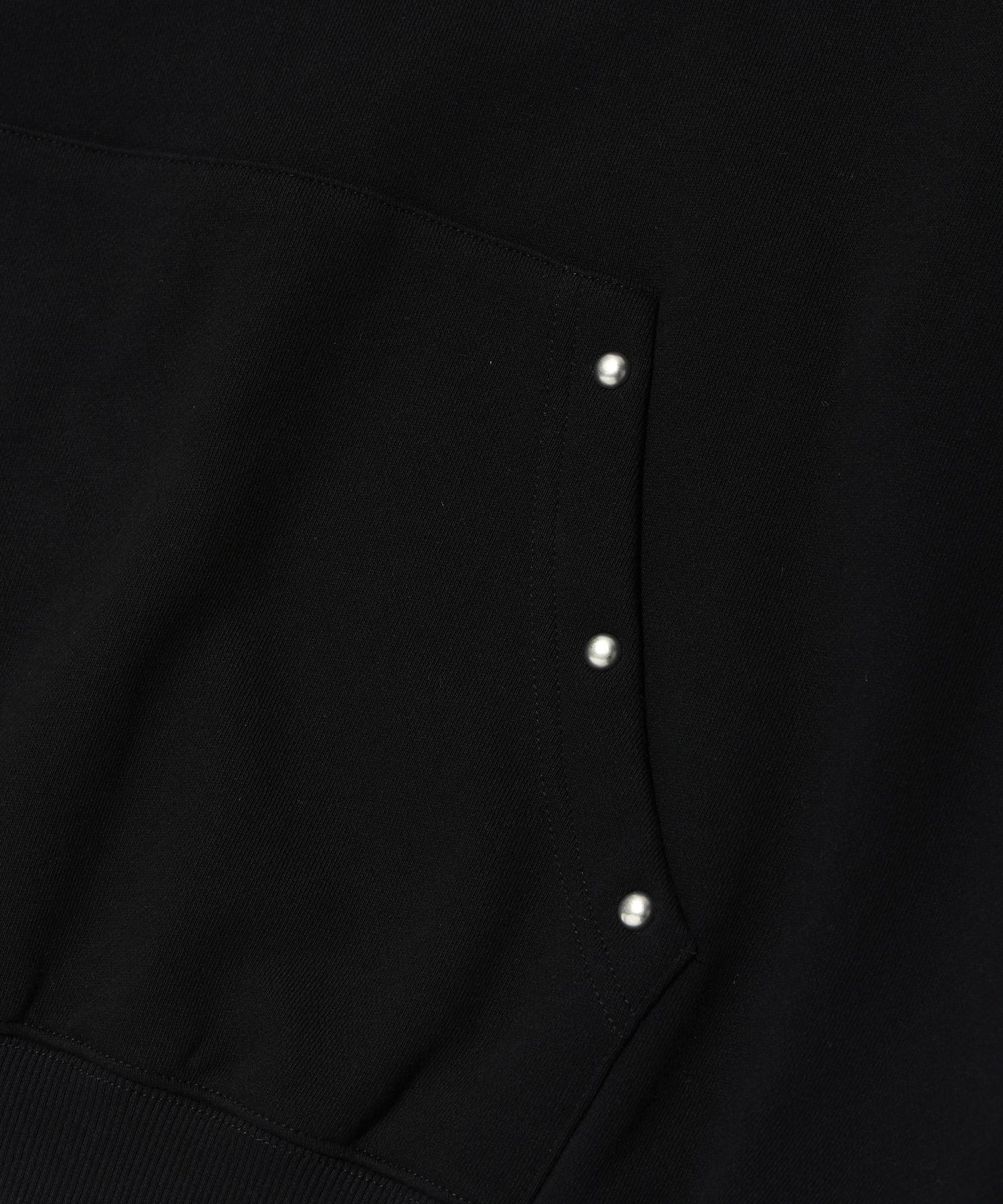 MUSINSA | CRITIC WORMHOLE STUD HOODIE BLACK