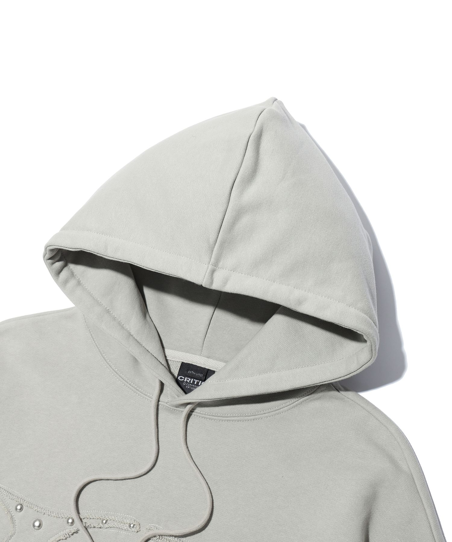 CRITICのWORMHOLE STUD HOODIE 全2色 MUSINSA | CRITIC WORMHOLE STUD HOODIE GREY