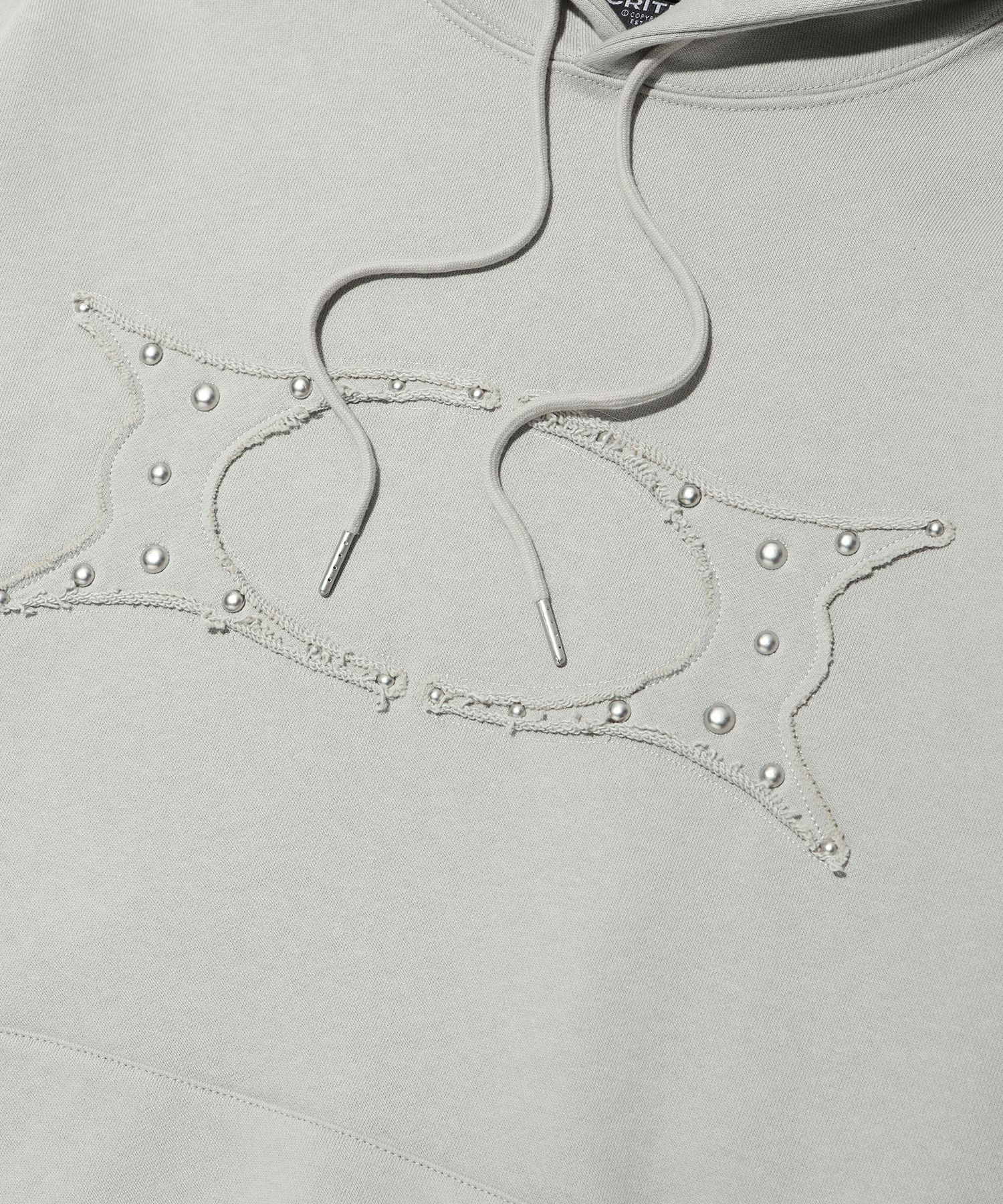 CRITICのWORMHOLE STUD HOODIE 全2色 MUSINSA | CRITIC WORMHOLE STUD HOODIE GREY