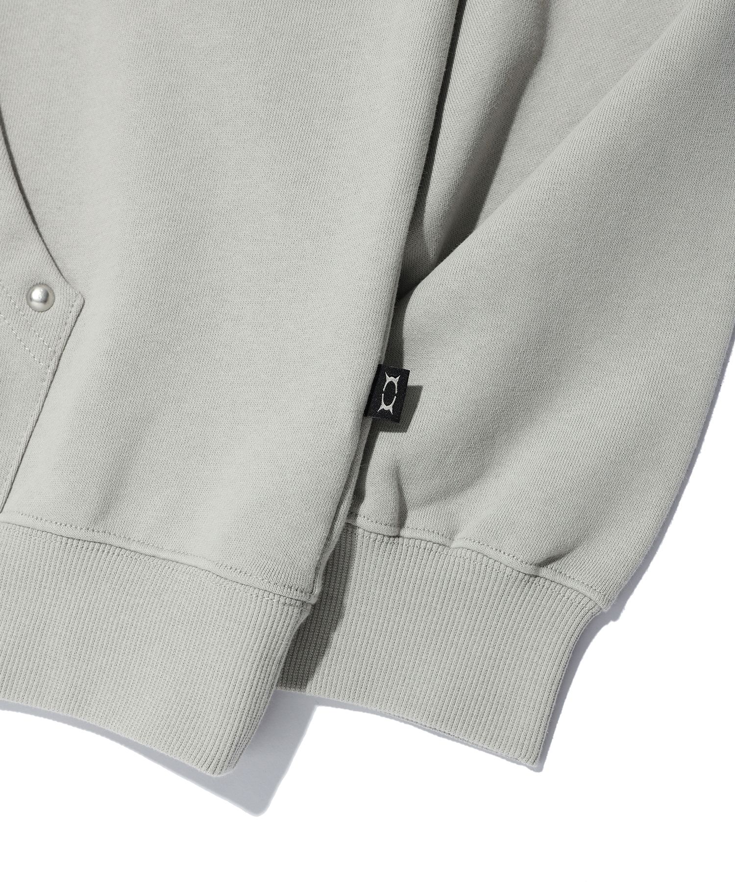 MUSINSA | CRITIC WORMHOLE STUD HOODIE GREY