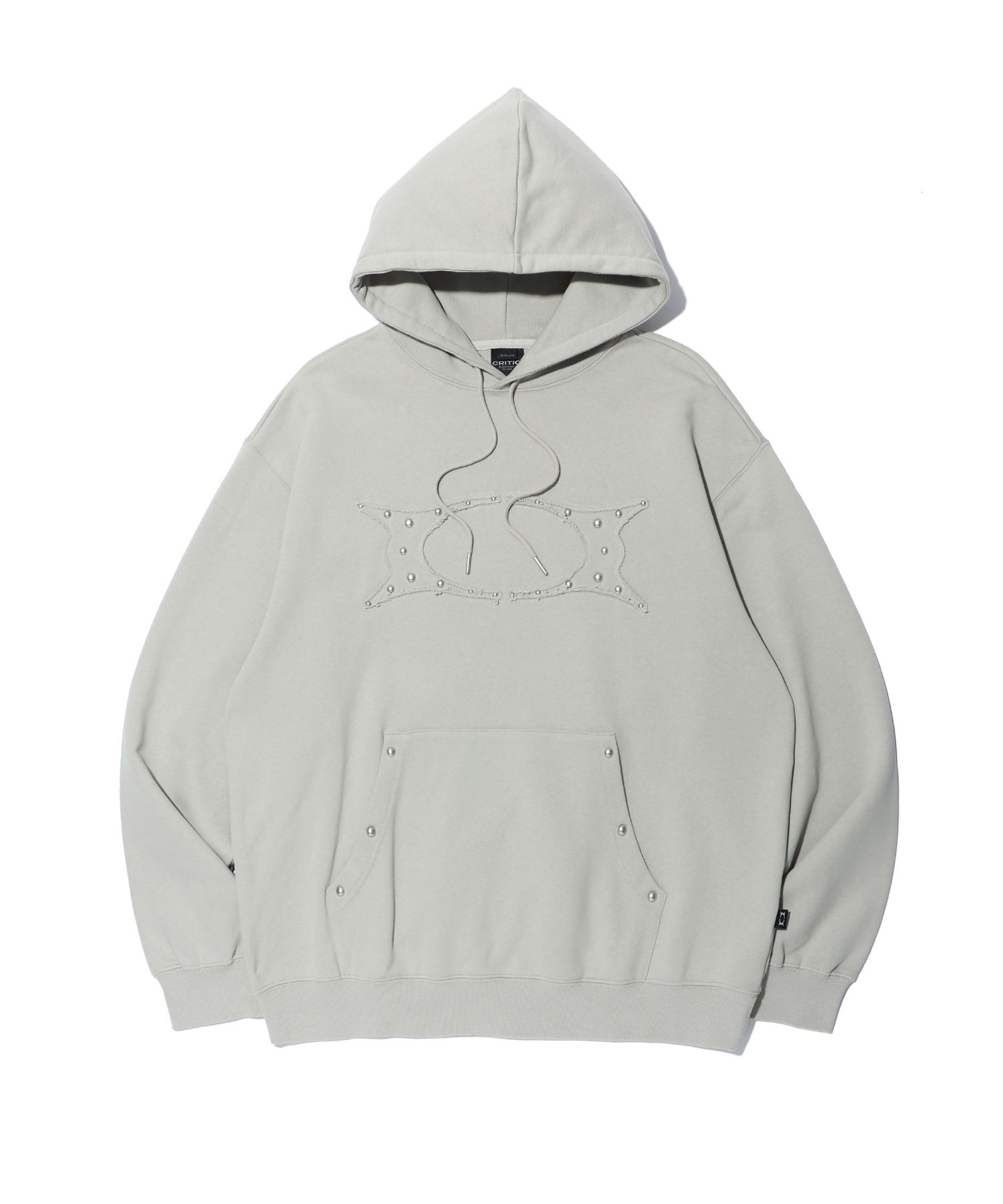 CRITICのWORMHOLE STUD HOODIE 全2色 MUSINSA | CRITIC WORMHOLE STUD HOODIE GREY