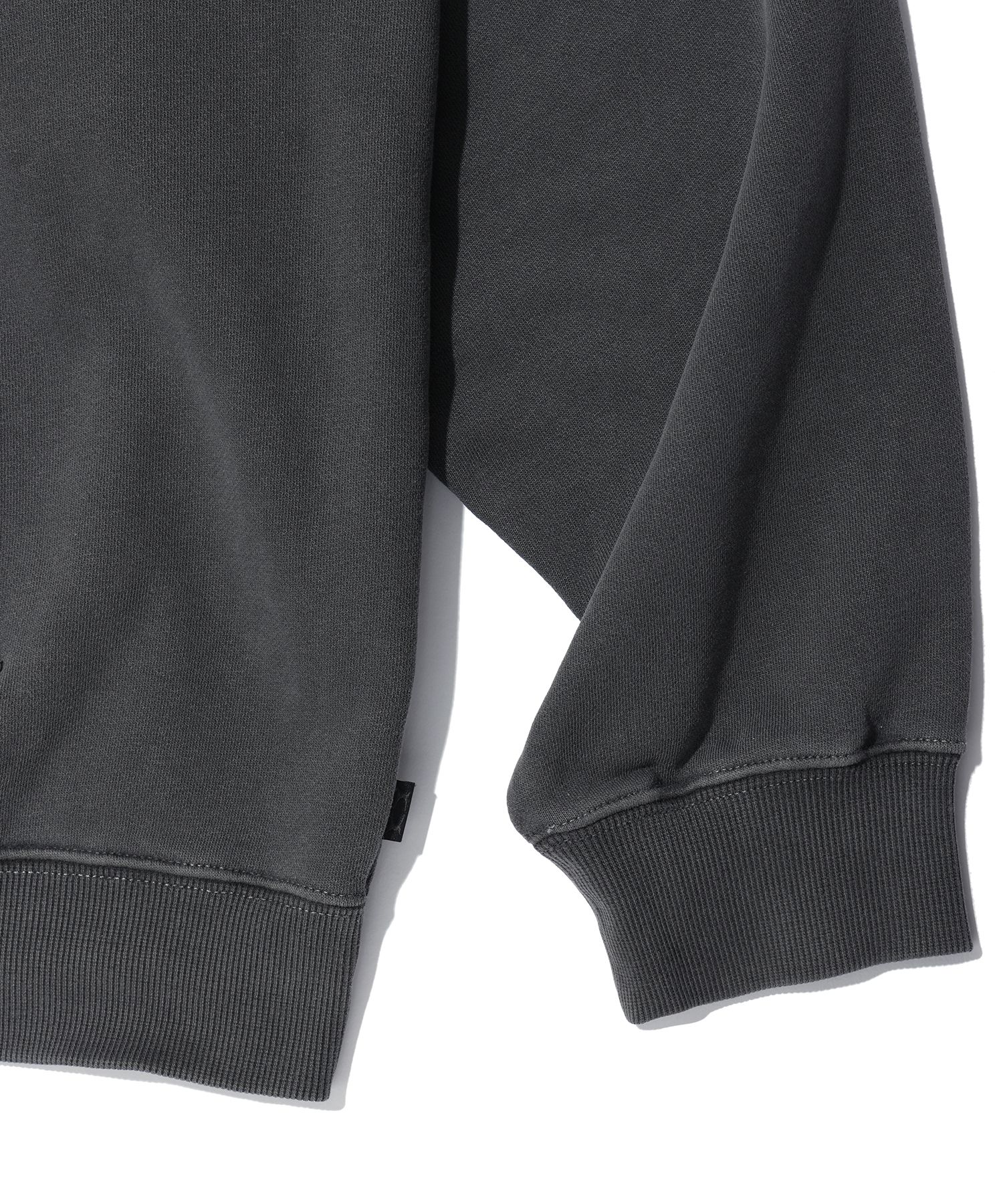 MUSINSA | CRITIC PIGMENT GHOST HOODIE ZIP-UP CHARCOAL