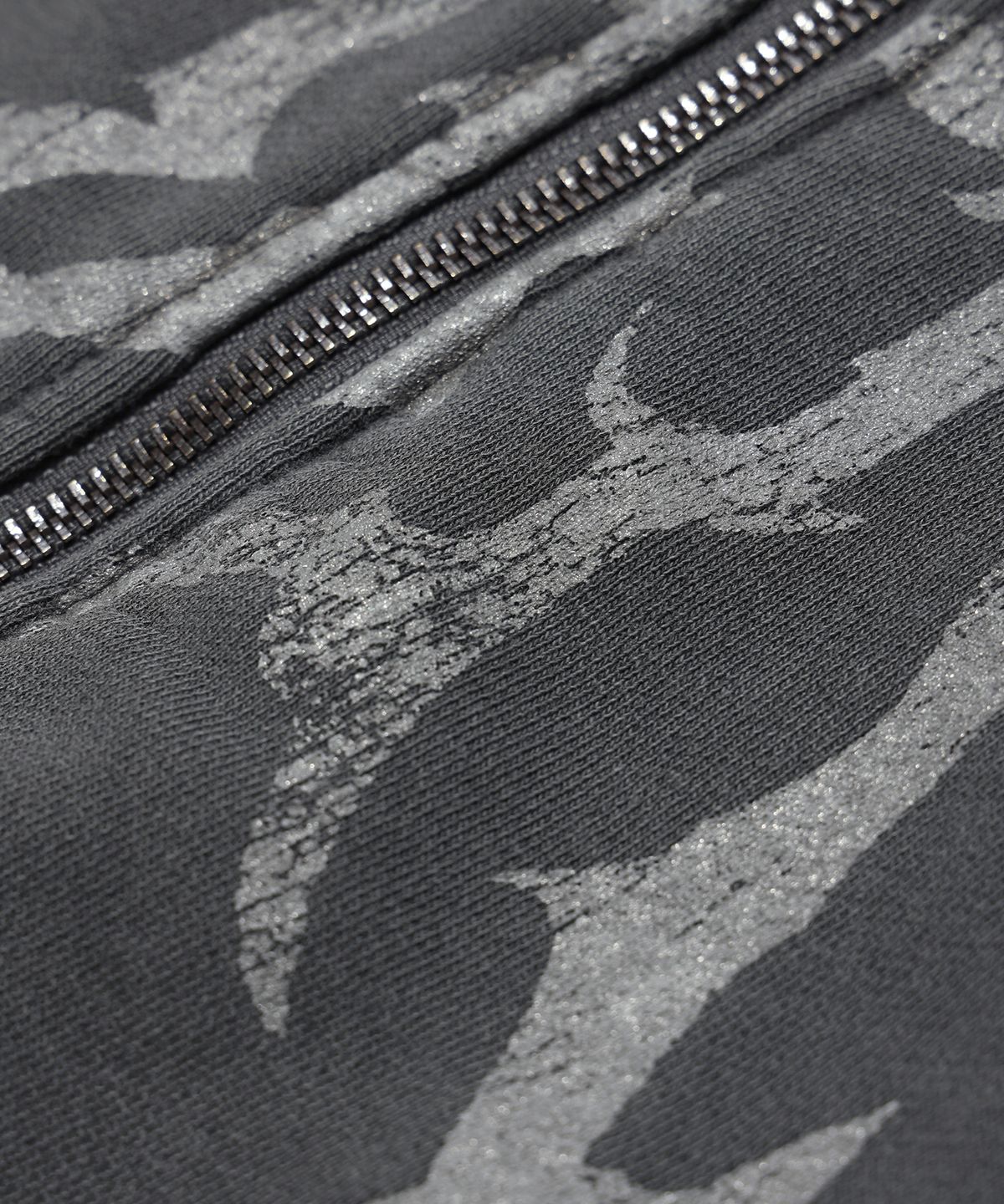 크리틱(CRITIC) PIGMENT GHOST HOODIE ZIP-UP CHARCOAL
