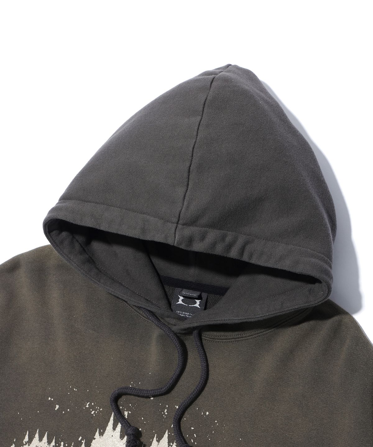 크리틱(CRITIC) SPRAY DYEING SET UP HOODIE CHARCOAL