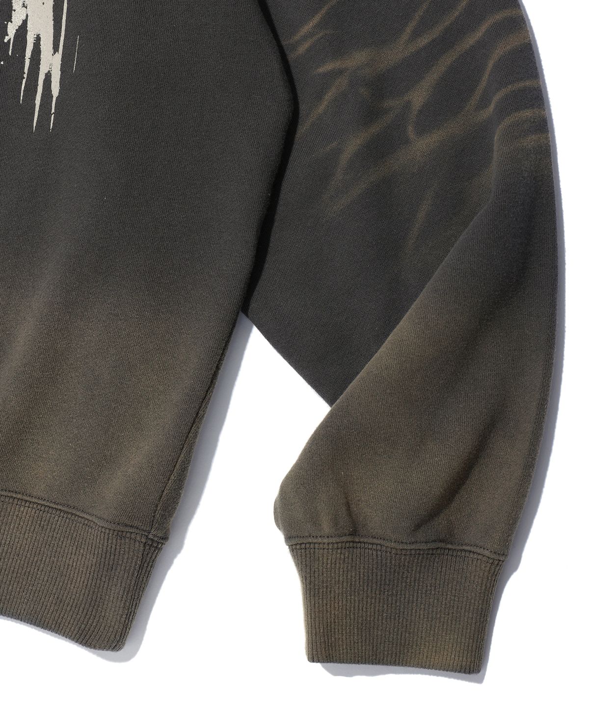 크리틱(CRITIC) SPRAY DYEING SET UP HOODIE CHARCOAL