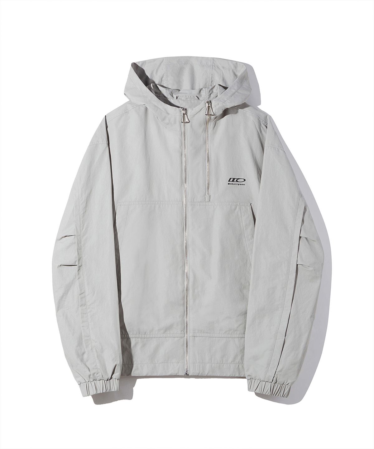 디써티원(DTHIRTYONE) Nylon Windbreaker Hooded Jacket (DOVE GRAY)