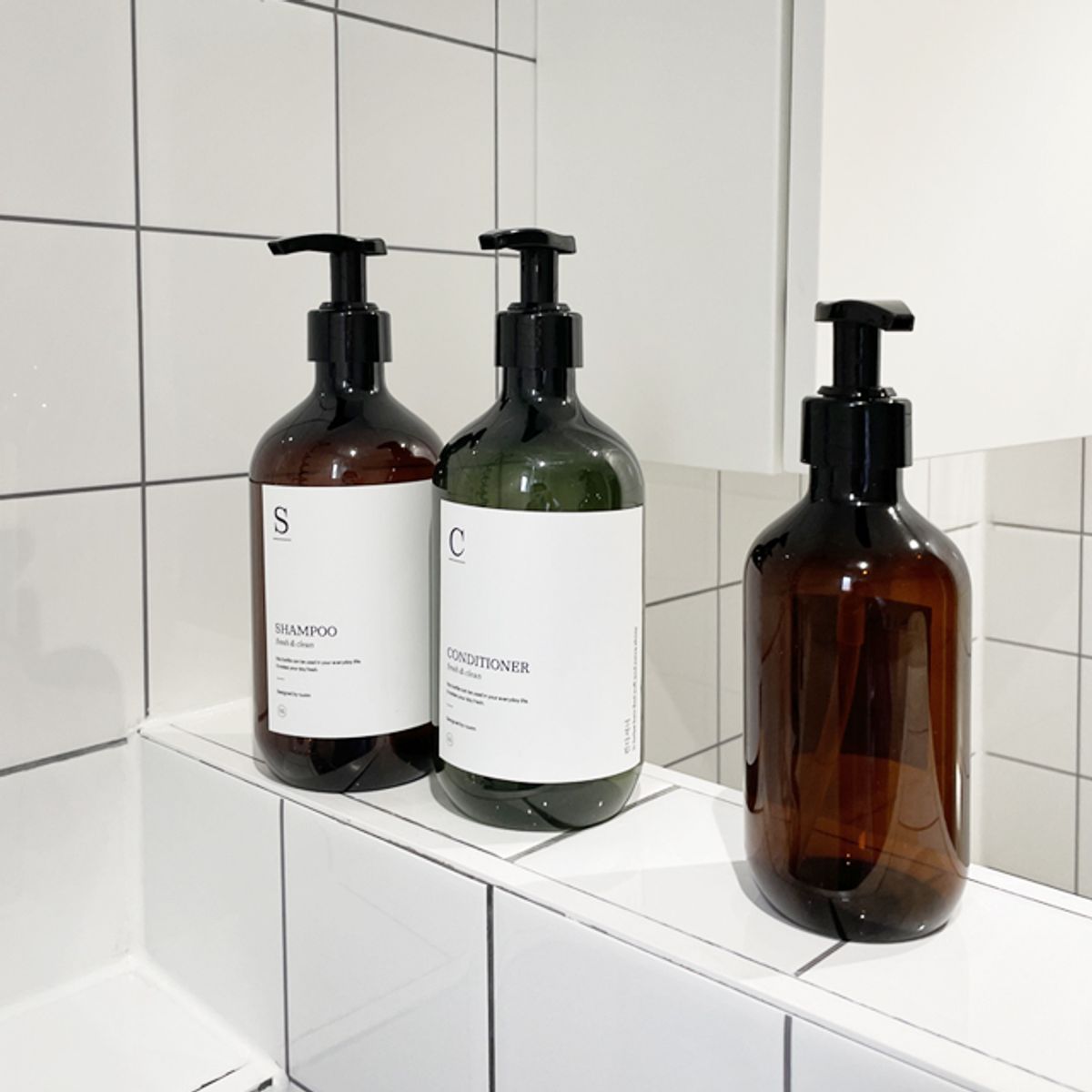 뉴앤룩(NEWNLOOK) [3pack] 원형 디스펜서 손세정제 공병 샴푸 주방세제 리필용기 3개
