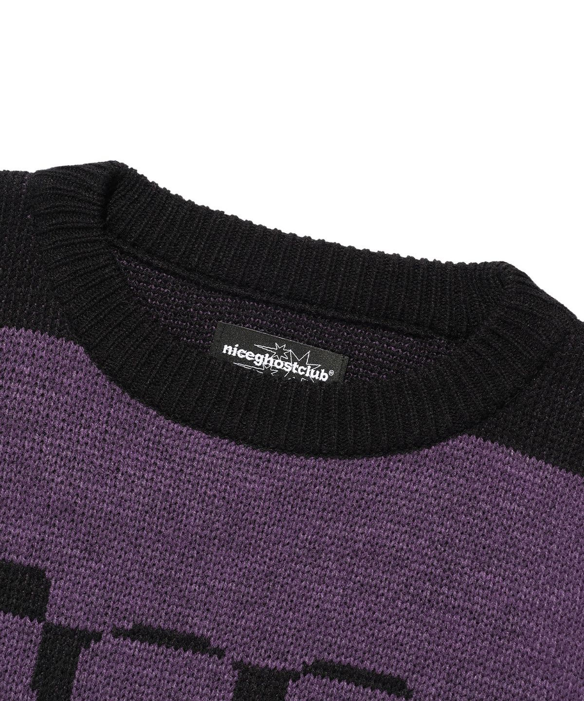 나이스고스트클럽(NICEGHOSTCLUB) STRIPE PSYCHO KNIT_PURPLE(NG2EFUK600A)