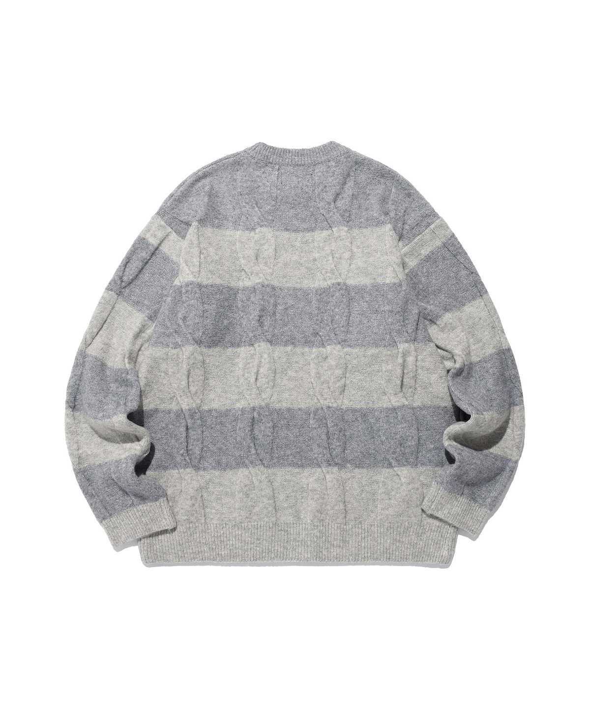 나이스고스트클럽(NICEGHOSTCLUB) CABLE STRIPE KNIT_BEIGE(NG2EFUK603A)