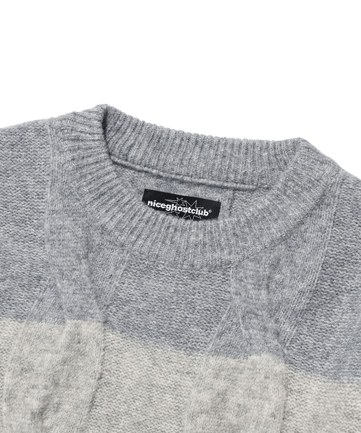 나이스고스트클럽(NICEGHOSTCLUB) CABLE STRIPE KNIT_BEIGE(NG2EFUK603A)