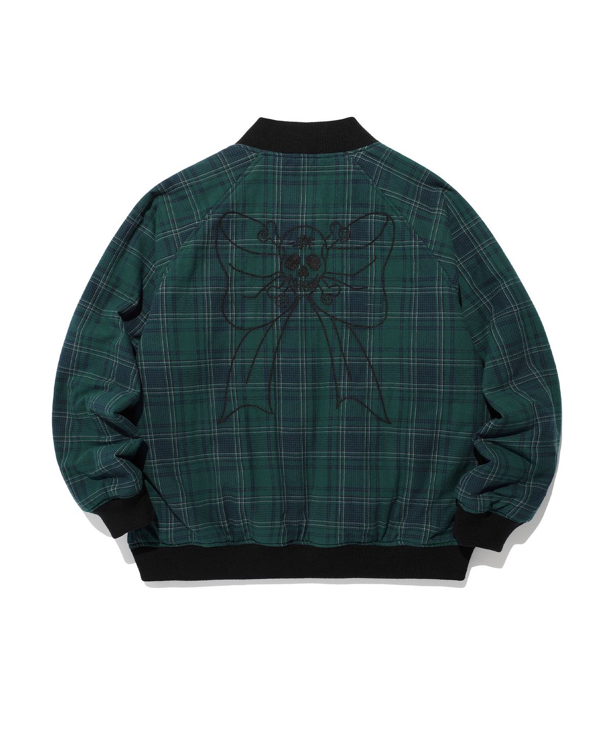 나이스고스트클럽(NICEGHOSTCLUB) DRESSY CHECKERED SOUVENIR JACKET_BLACK(NG2EFUB931A)