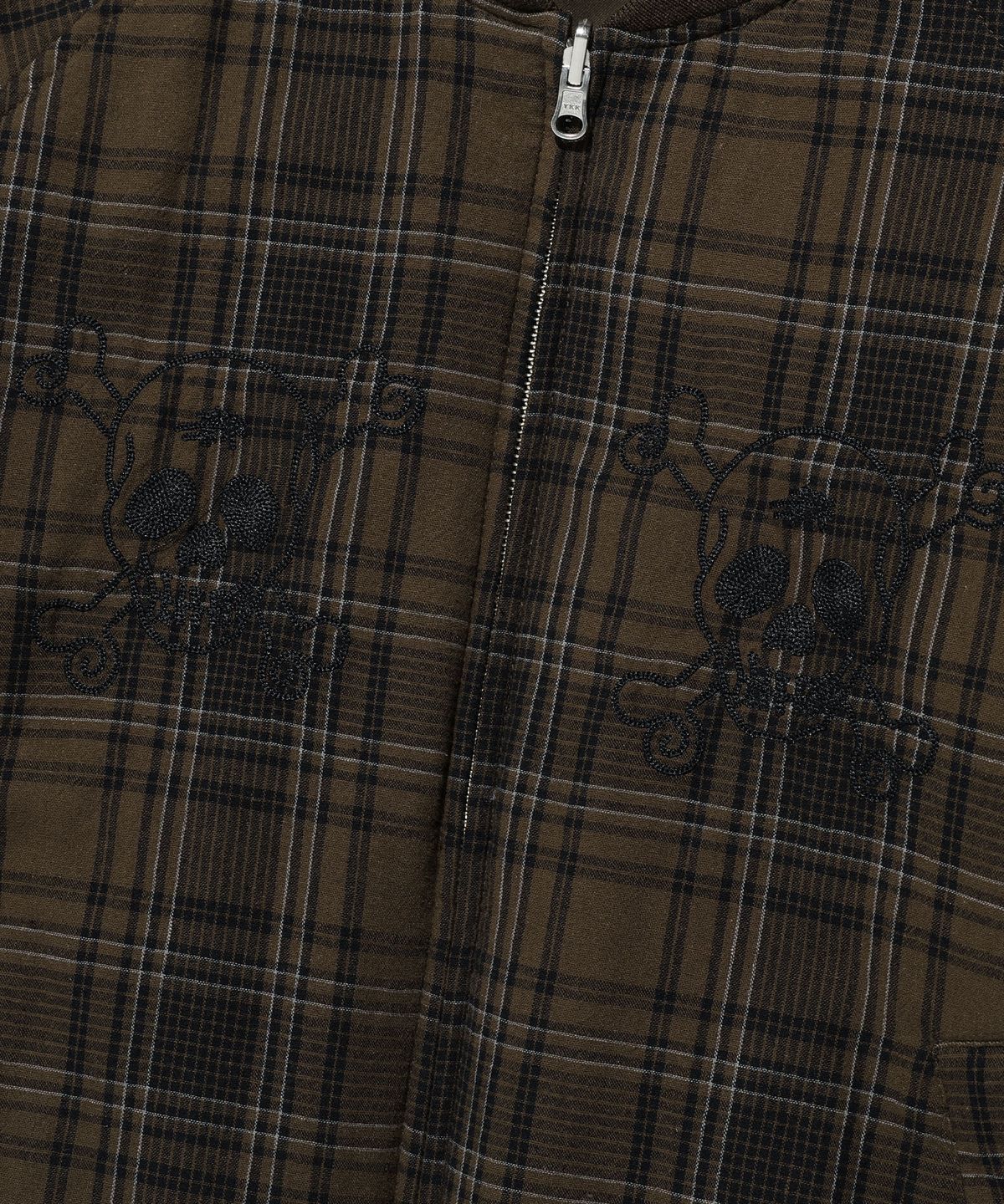 나이스고스트클럽(NICEGHOSTCLUB) DRESSY CHECKERED SOUVENIR JACKET_BROWN(NG2EFUB931A)