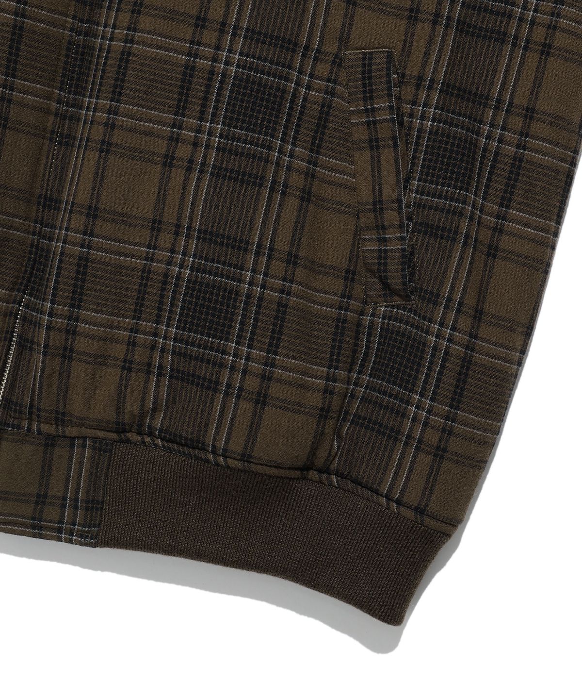 나이스고스트클럽(NICEGHOSTCLUB) DRESSY CHECKERED SOUVENIR JACKET_BROWN(NG2EFUB931A)