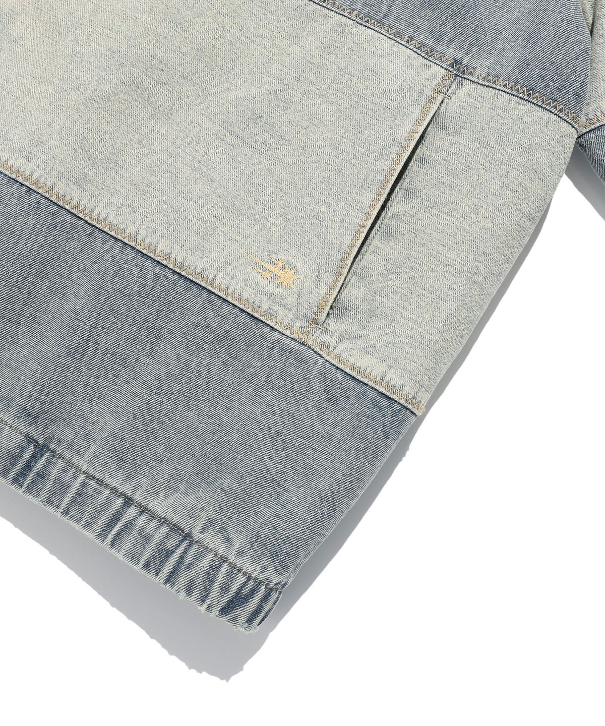 나이스고스트클럽(NICEGHOSTCLUB) DENIM PANEL QUILTING JACKET_BLUE(NG2EFUD110A)