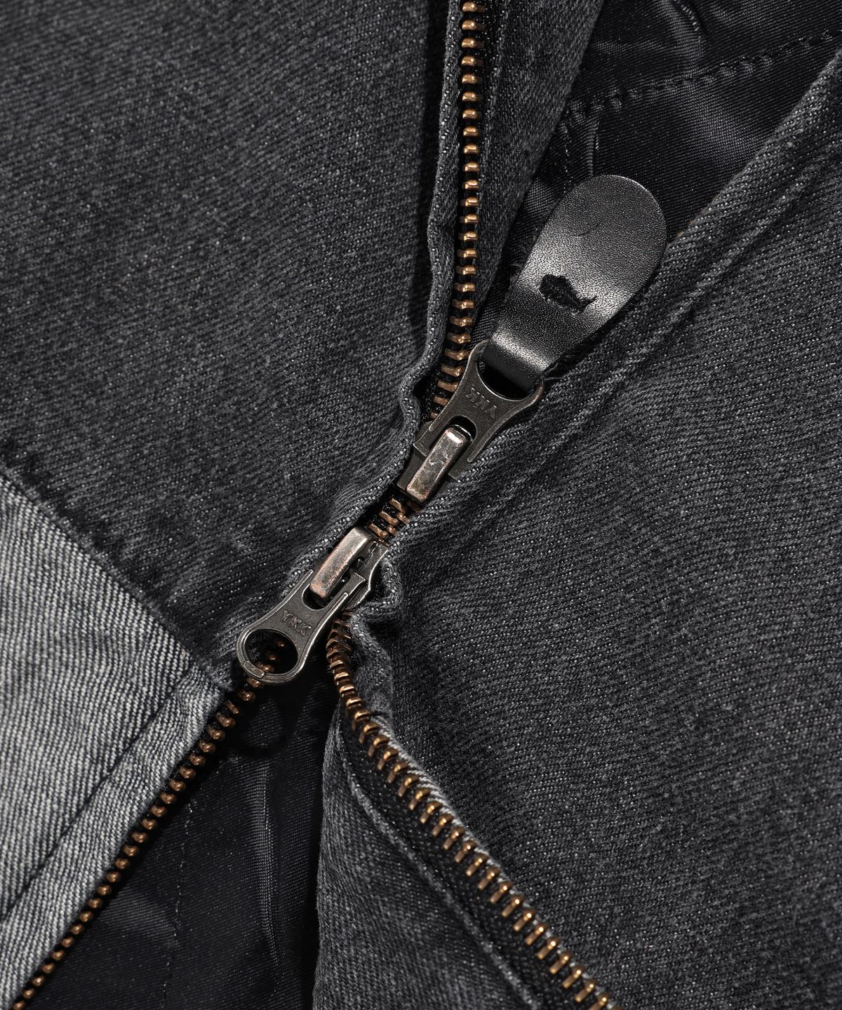 나이스고스트클럽(NICEGHOSTCLUB) DENIM PANEL QUILTING JACKET_BLACK(NG2EFUD110A)