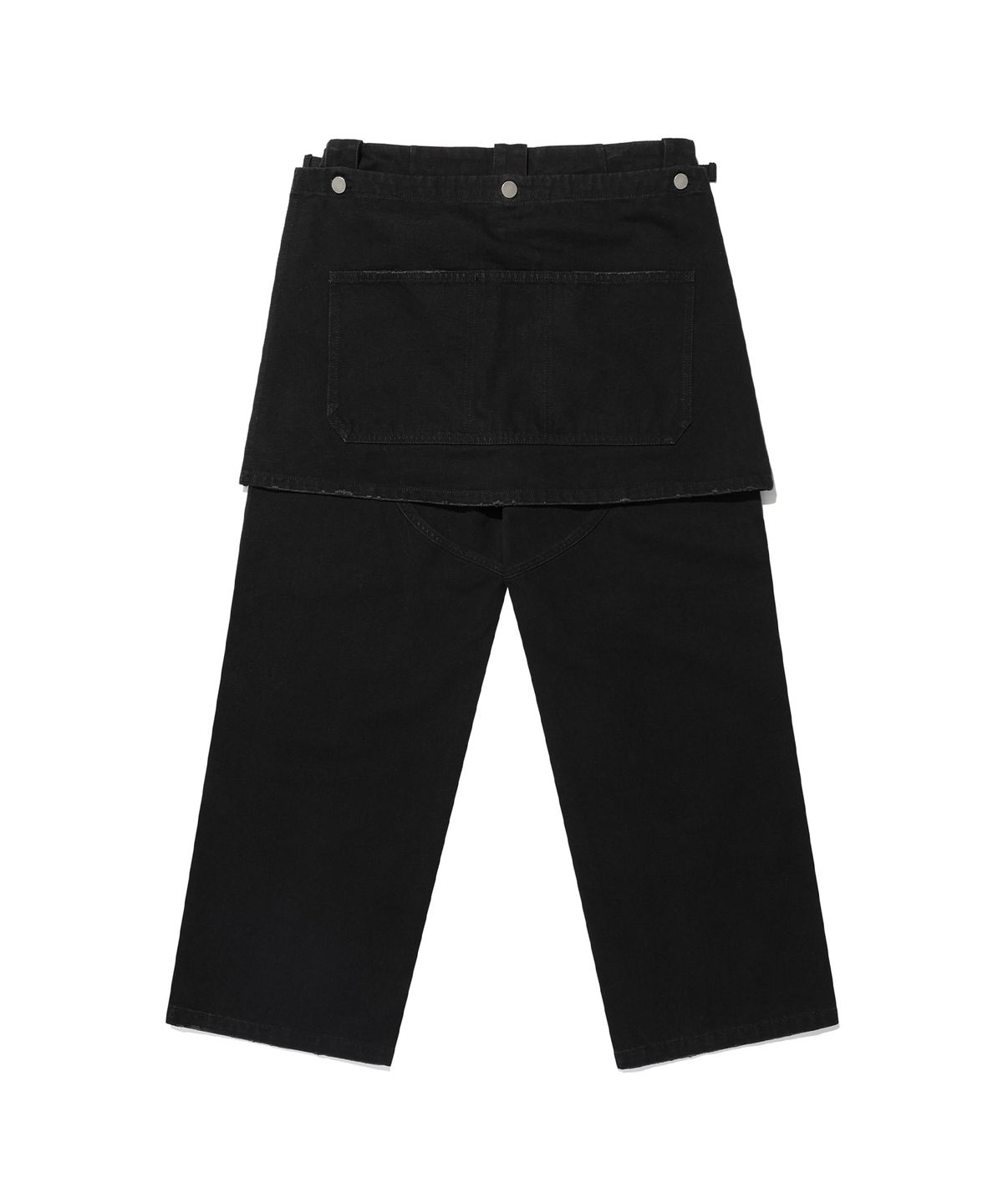 나이스고스트클럽(NICEGHOSTCLUB) APRON WASHED JEANS_BLACK(NG2EFUD112A)