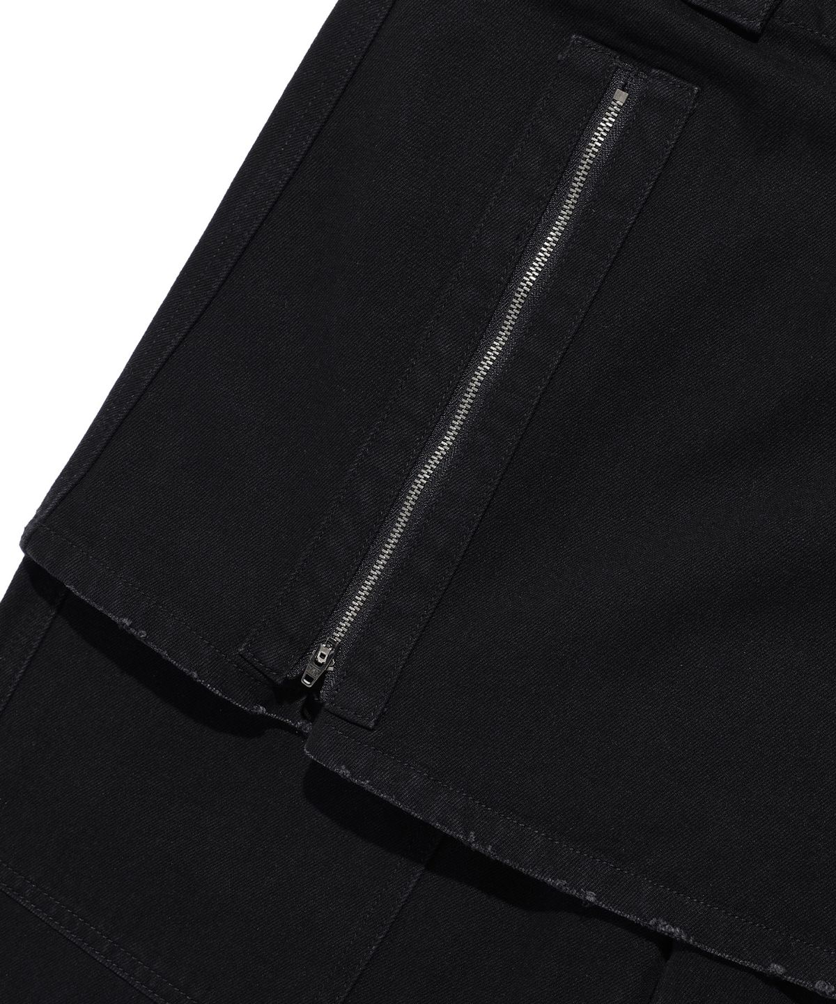 나이스고스트클럽(NICEGHOSTCLUB) APRON WASHED JEANS_BLACK(NG2EFUD112A)