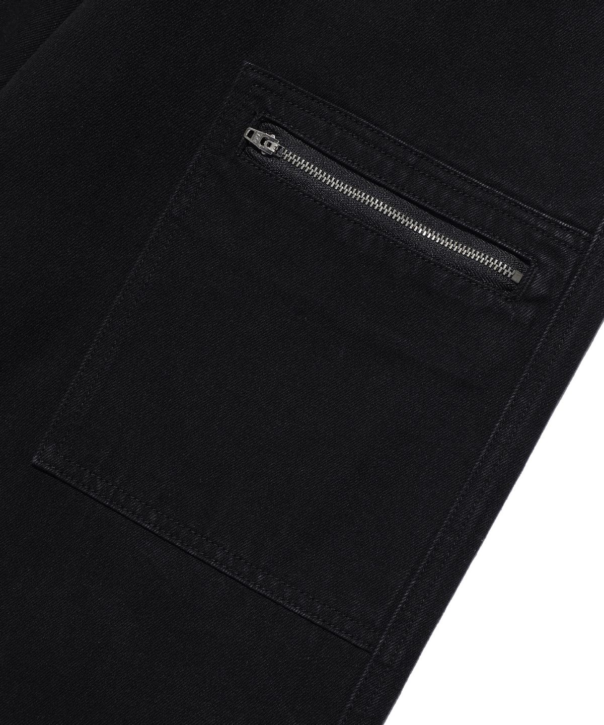 나이스고스트클럽(NICEGHOSTCLUB) APRON WASHED JEANS_BLACK(NG2EFUD112A)