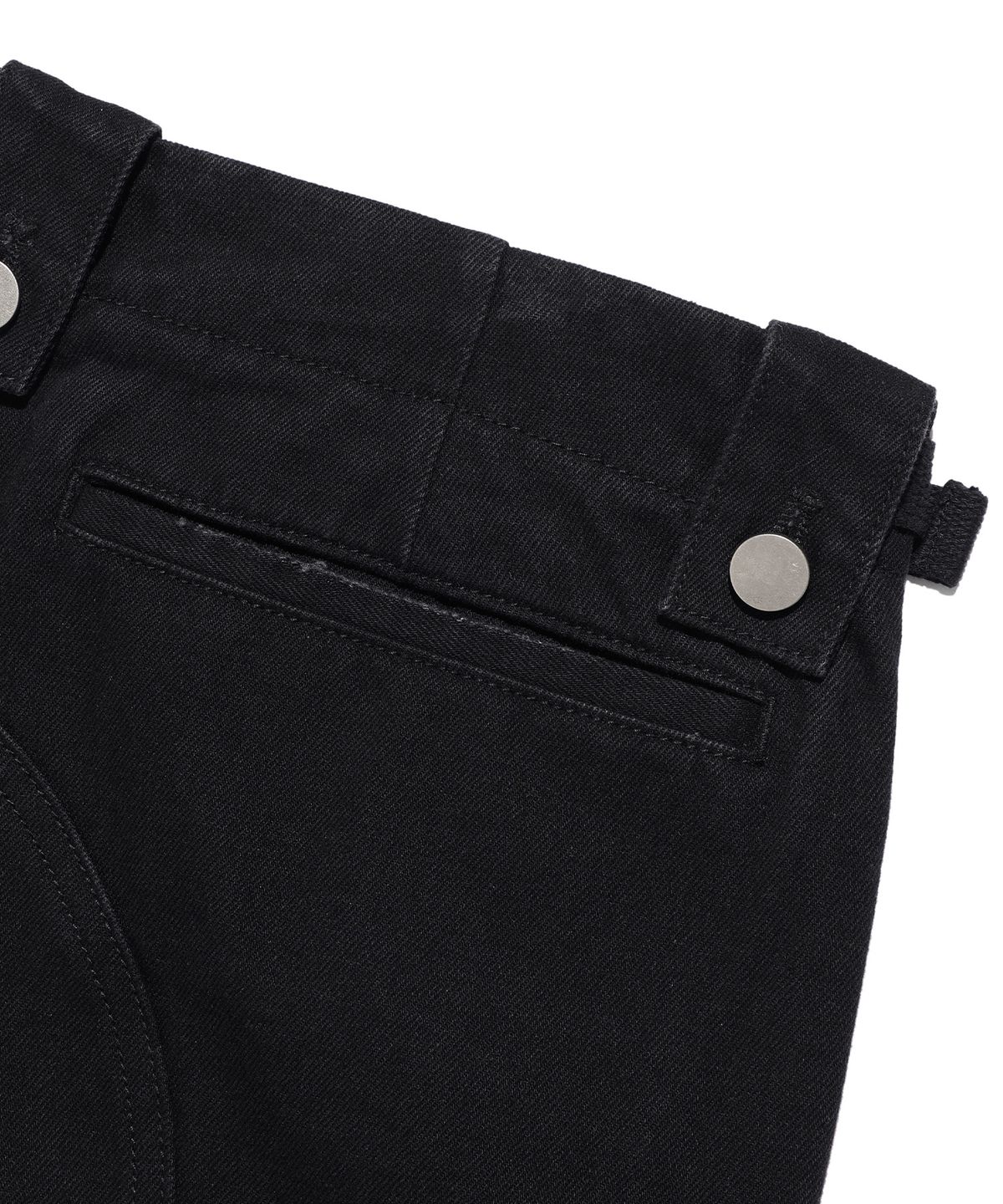 나이스고스트클럽(NICEGHOSTCLUB) APRON WASHED JEANS_BLACK(NG2EFUD112A)