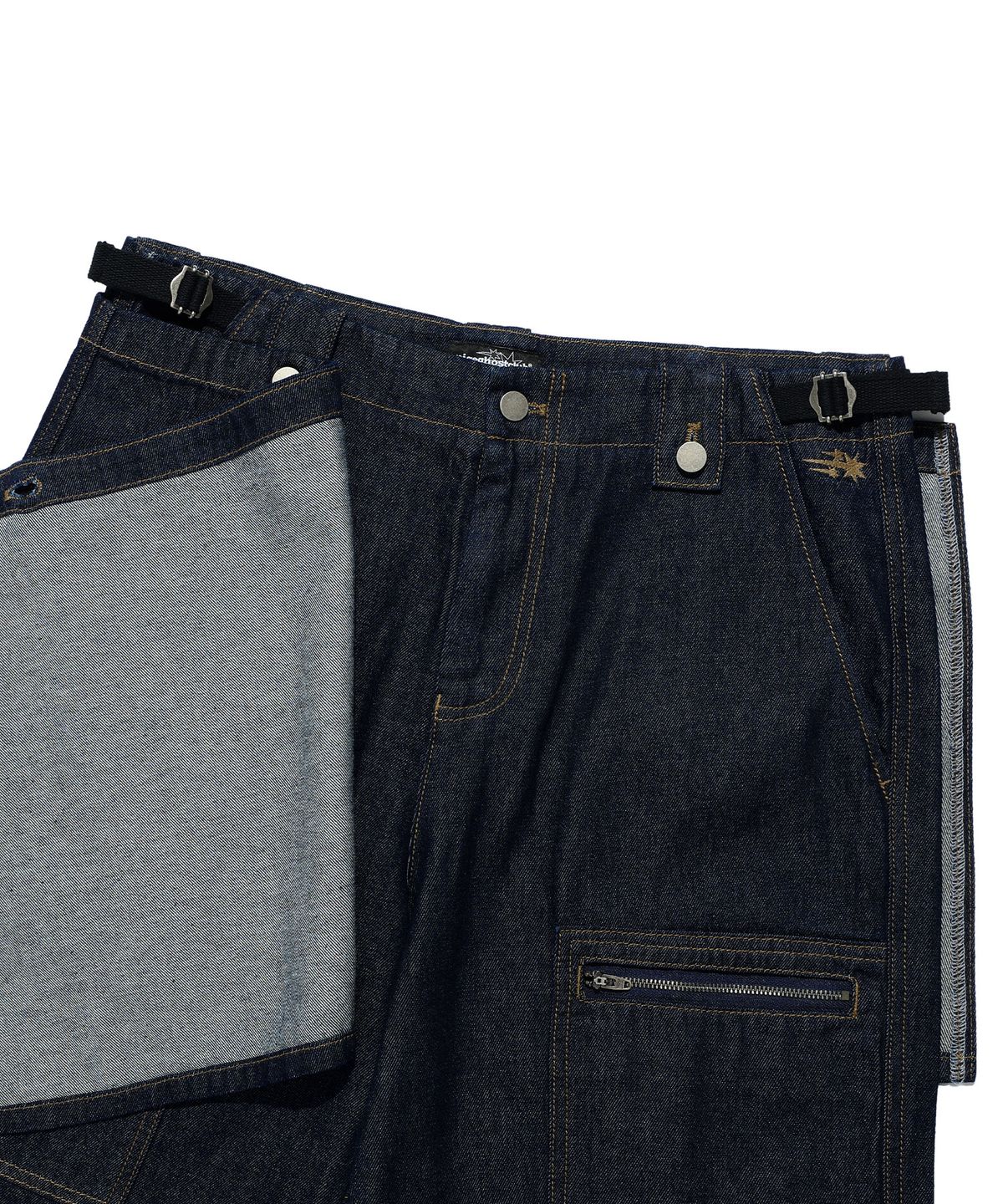 나이스고스트클럽(NICEGHOSTCLUB) APRON WASHED JEANS_INDIGO(NG2EFUD112A)