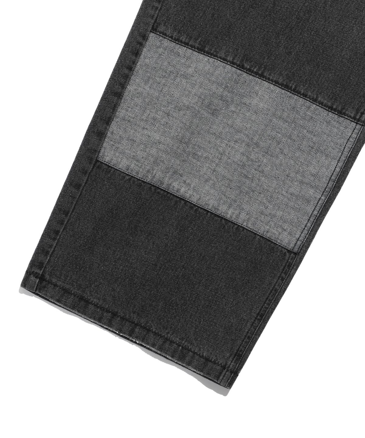 나이스고스트클럽(NICEGHOSTCLUB) PANEL STITCH JEANS_BLACK(NG2EFUD113A)
