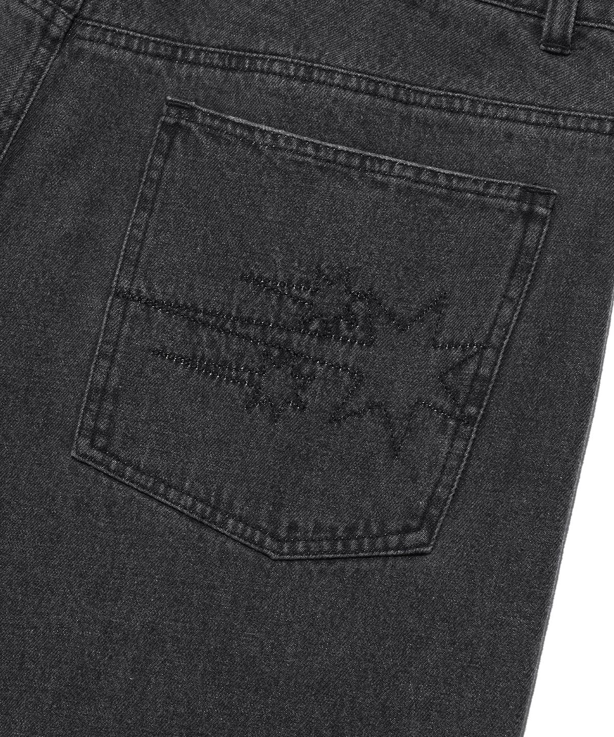 나이스고스트클럽(NICEGHOSTCLUB) PANEL STITCH JEANS_BLACK(NG2EFUD113A)