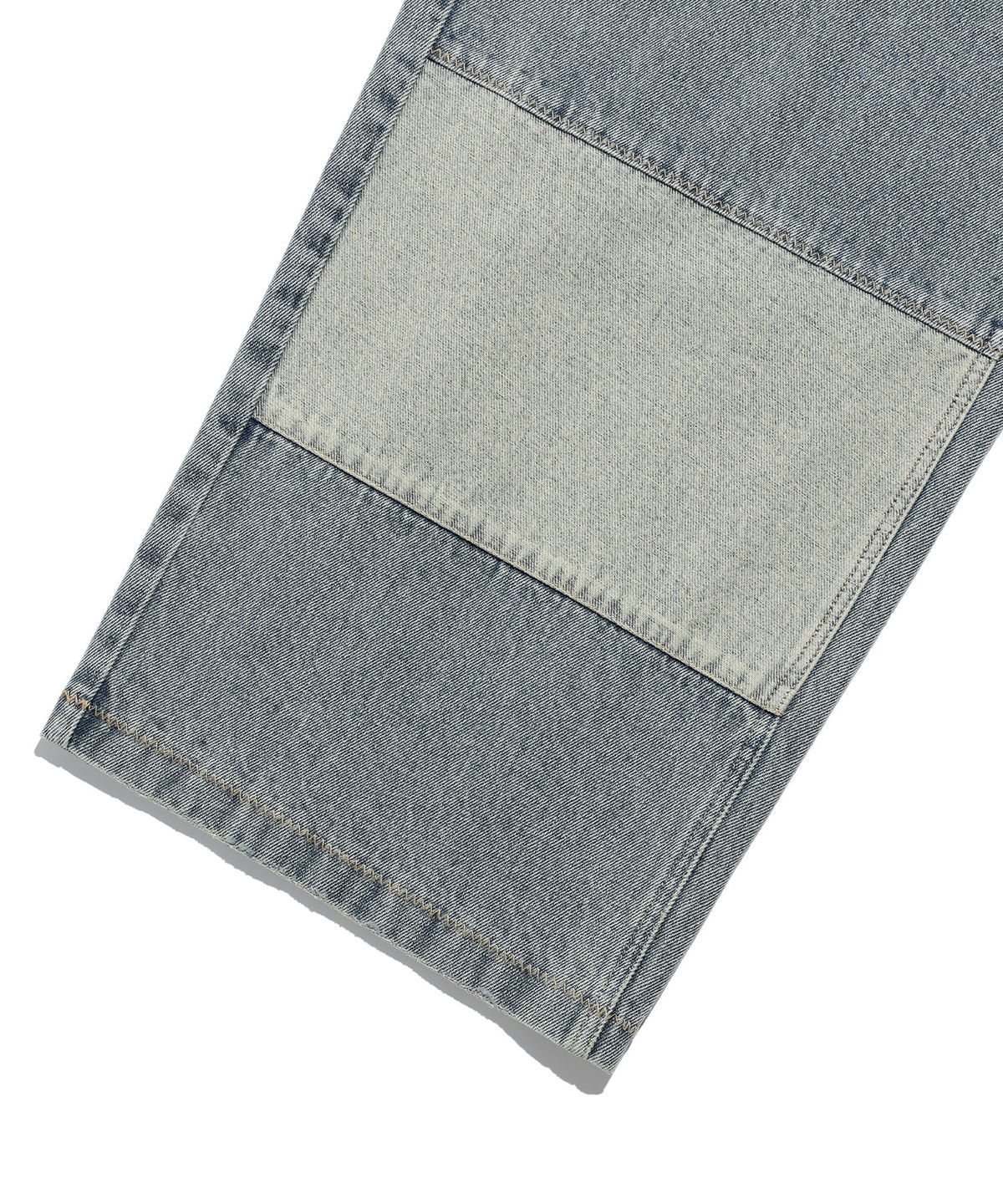 나이스고스트클럽(NICEGHOSTCLUB) PANEL STITCH JEANS_BLUE(NG2EFUD113A)