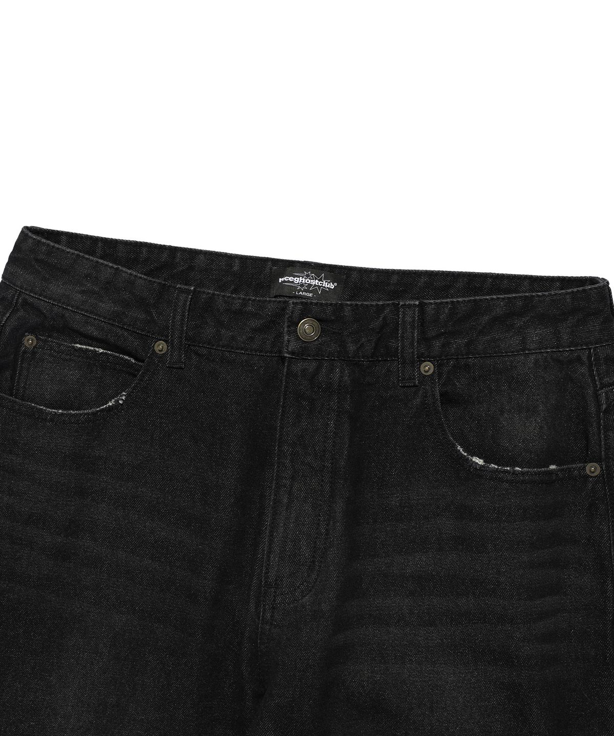 나이스고스트클럽(NICEGHOSTCLUB) SIDE CHECK PANEL BOOTSCUT JEANS_BLACK(NG2EFUD115A)