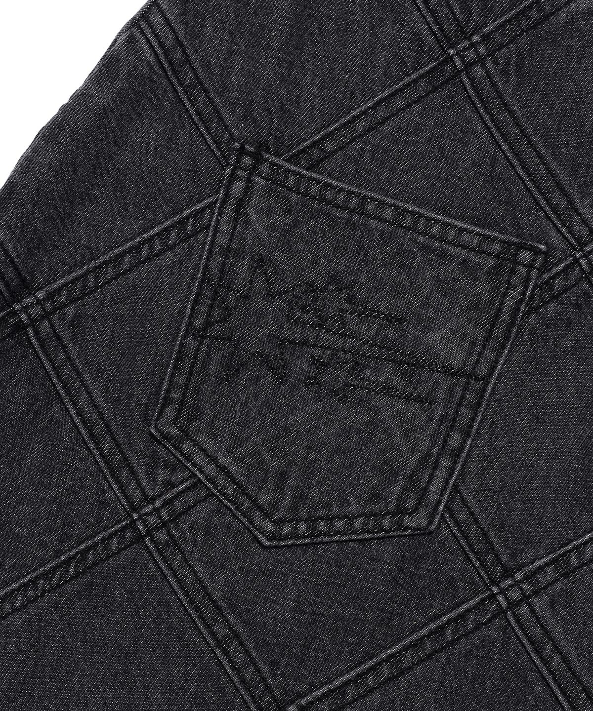 나이스고스트클럽(NICEGHOSTCLUB) DENIM PANEL SKIRT_CHARCOAL(NG2EFFD115A)