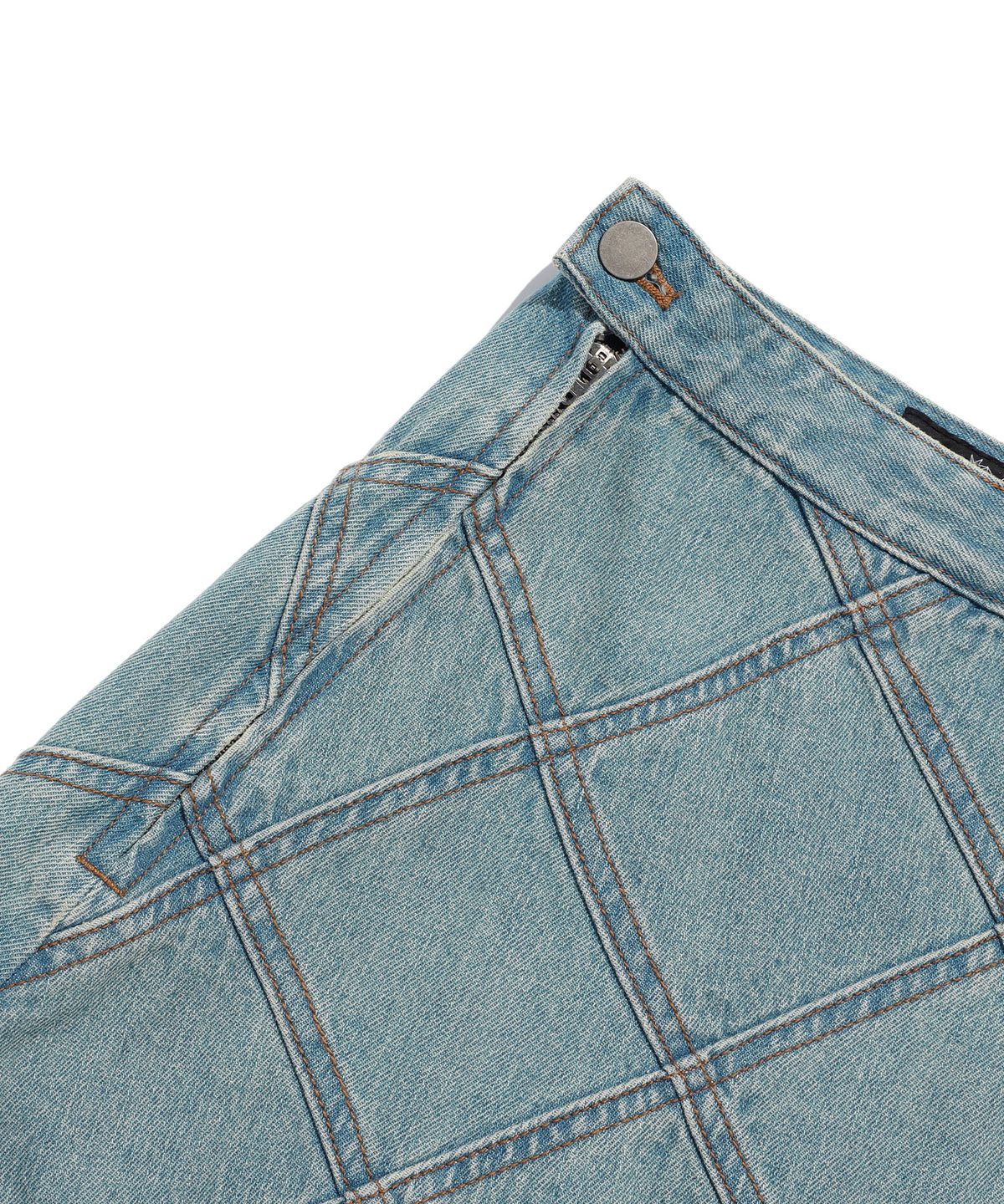 나이스고스트클럽(NICEGHOSTCLUB) DENIM PANEL SKIRT_BLUE(NG2EFFD115A)