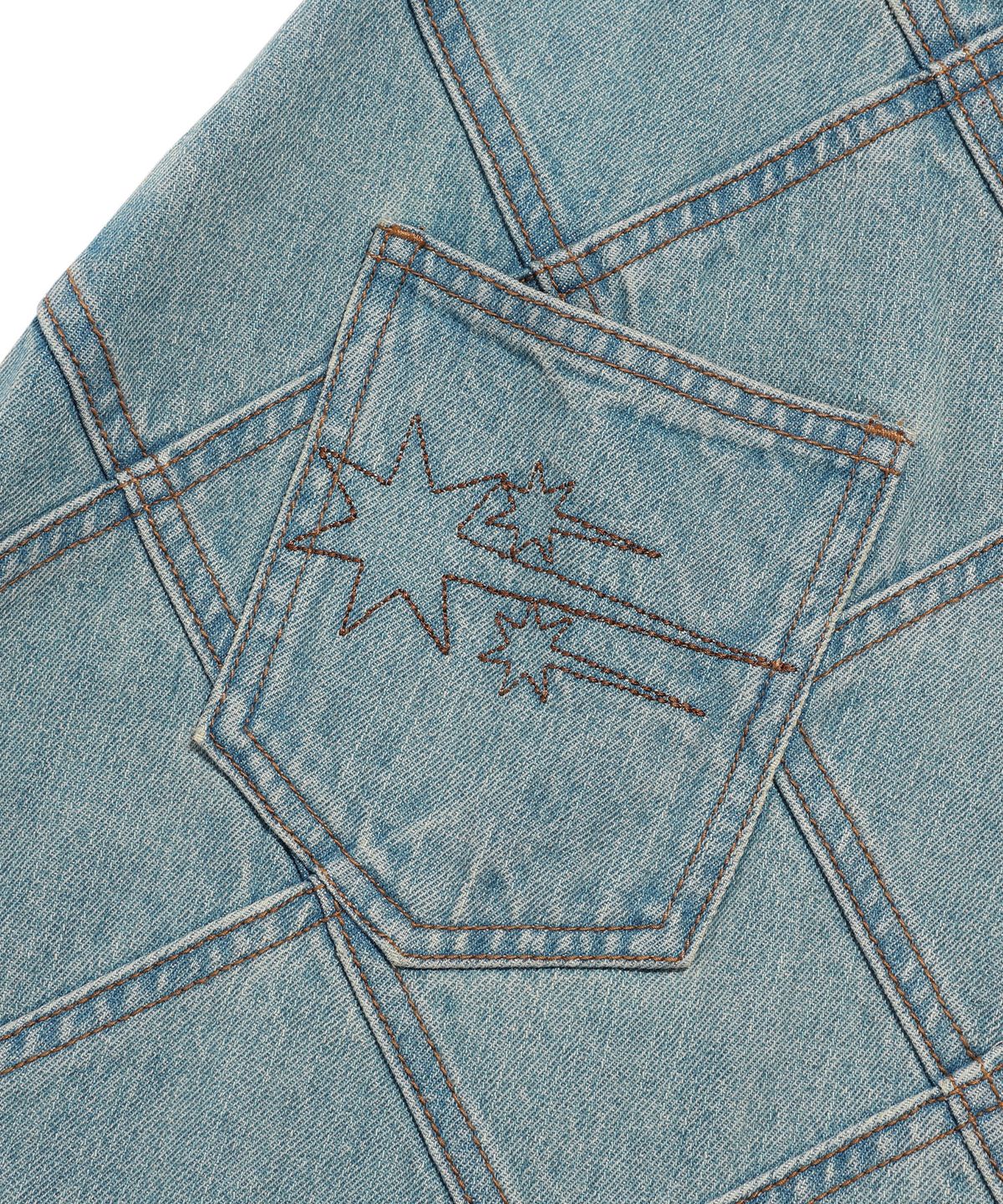 나이스고스트클럽(NICEGHOSTCLUB) DENIM PANEL SKIRT_BLUE(NG2EFFD115A)