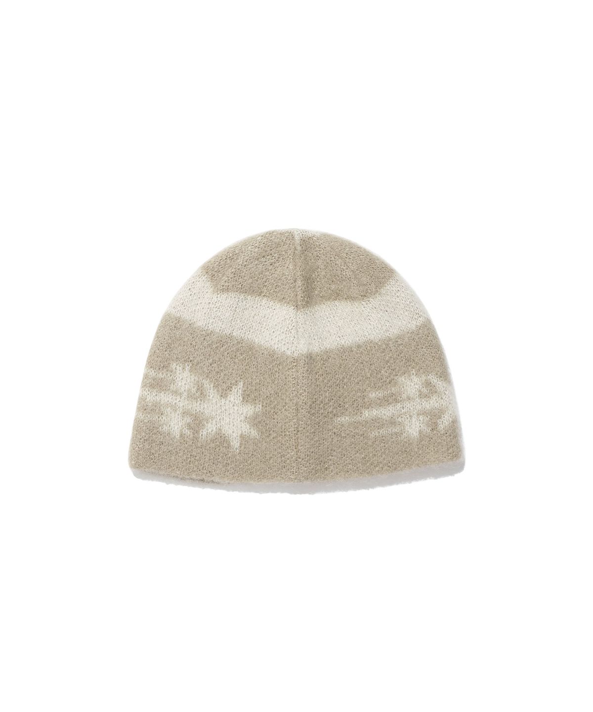나이스고스트클럽(NICEGHOSTCLUB) STRIPE 3STAR LOGO MOHAIR BEANIE_BEIGE(NG2EFUAB20A)