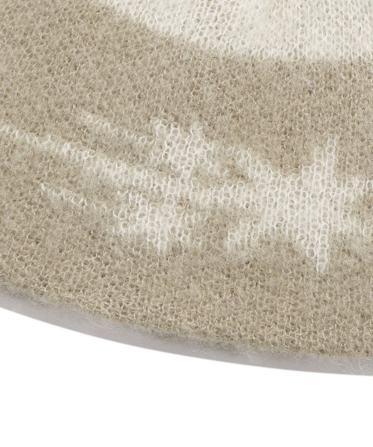 나이스고스트클럽(NICEGHOSTCLUB) STRIPE 3STAR LOGO MOHAIR BEANIE_BEIGE(NG2EFUAB20A)