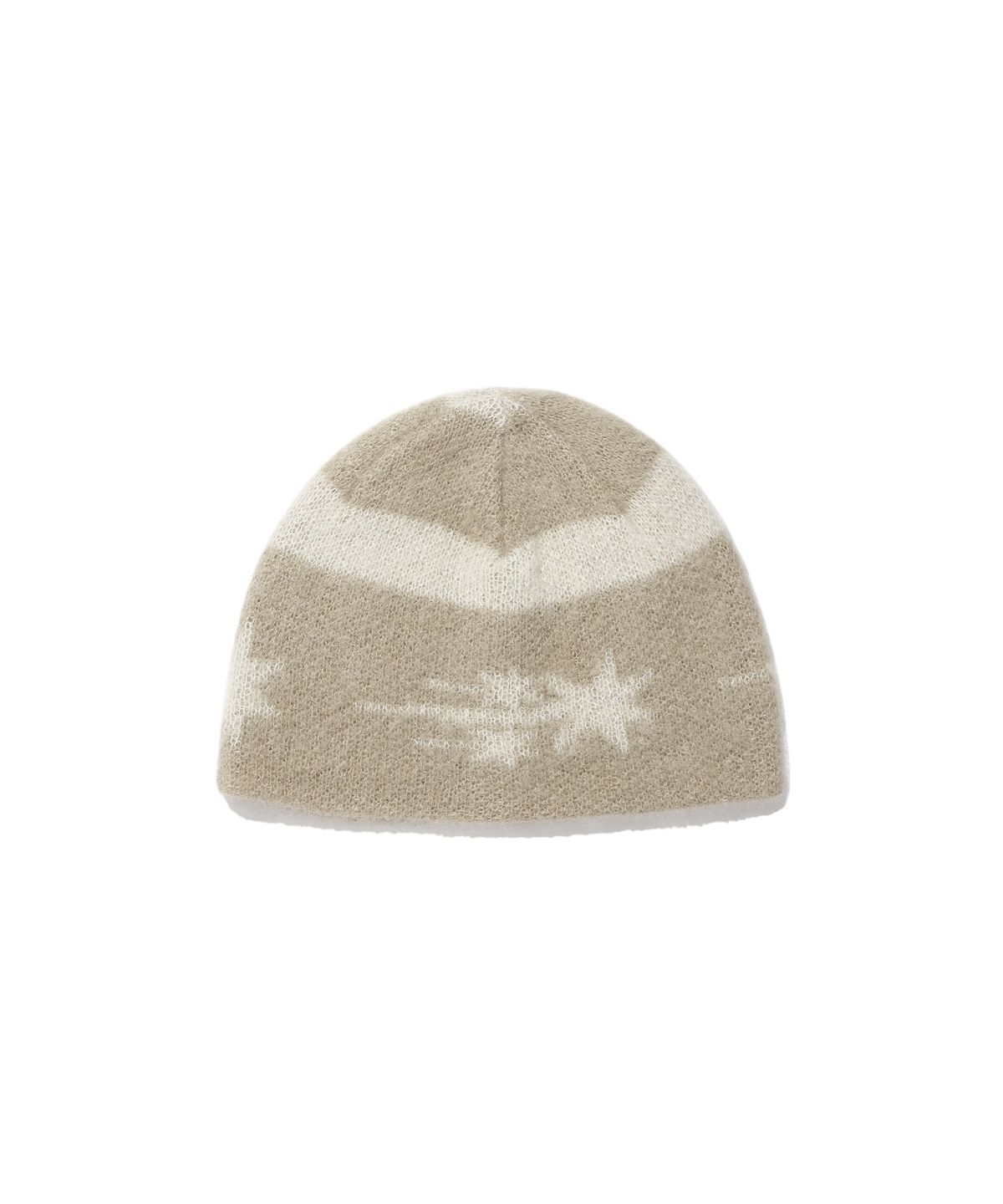나이스고스트클럽(NICEGHOSTCLUB) STRIPE 3STAR LOGO MOHAIR BEANIE_BEIGE(NG2EFUAB20A)