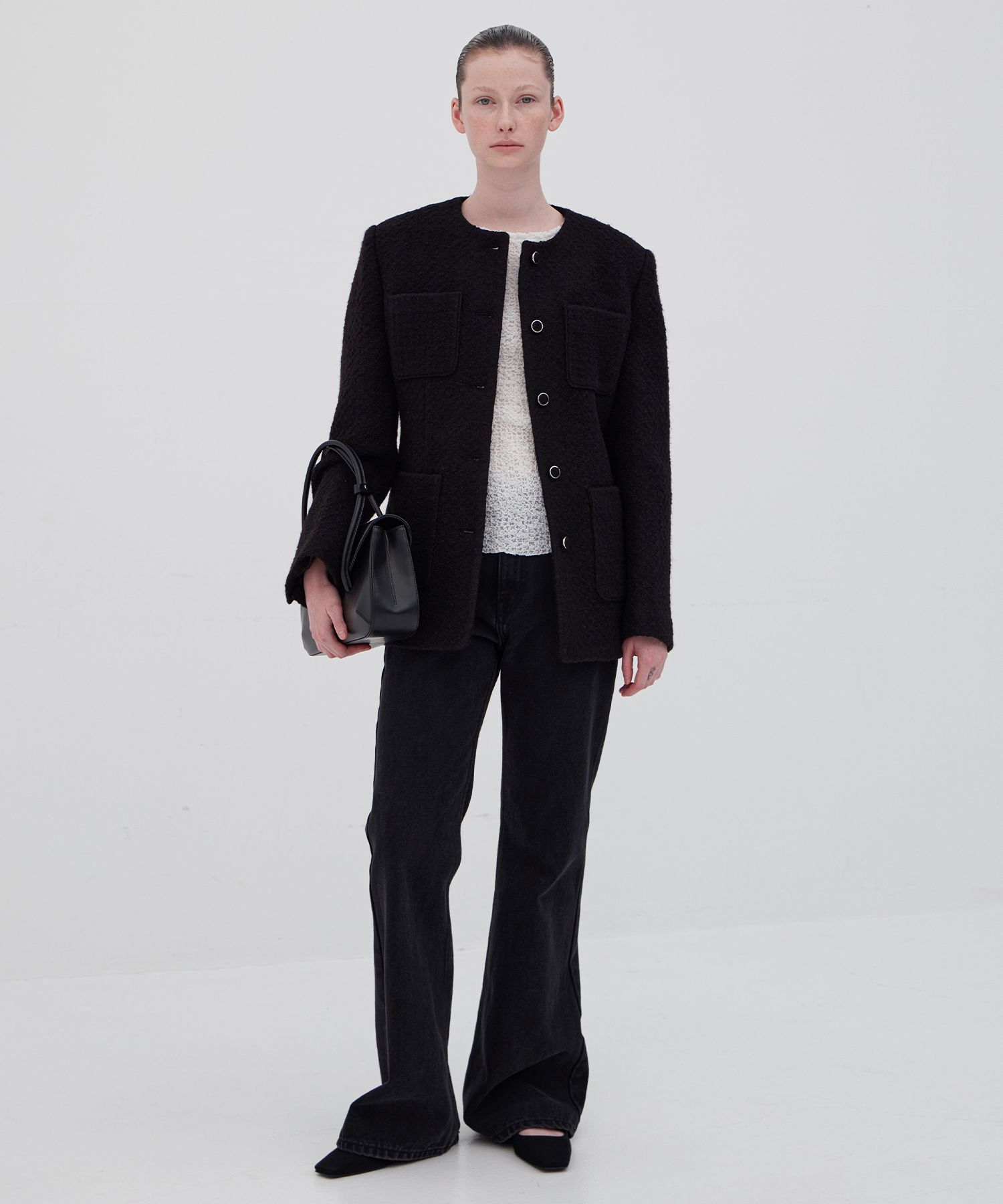 LEVAR ♥ Relaxed Boots Cut Denim /追跡付 MUSINSA | LEVAR Relaxed Boots Cut Denim - Black