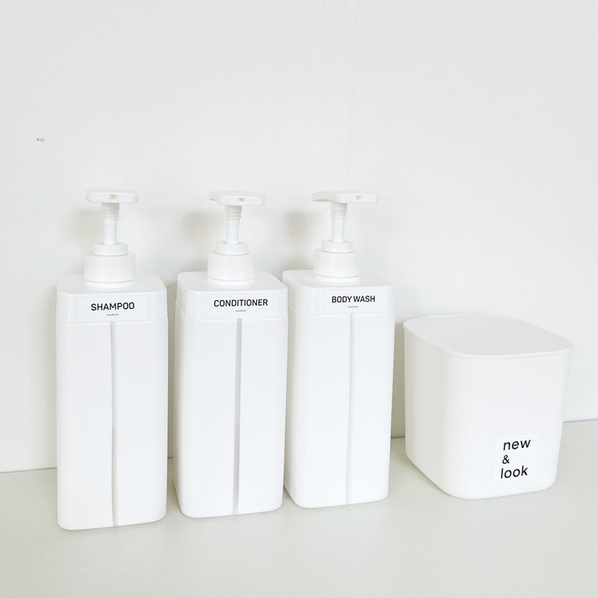 뉴앤룩(NEWNLOOK) [3pack] 용량 확인 가능한 욕실 디스펜서 리필용기 / 샴푸 공병 720ml 3개