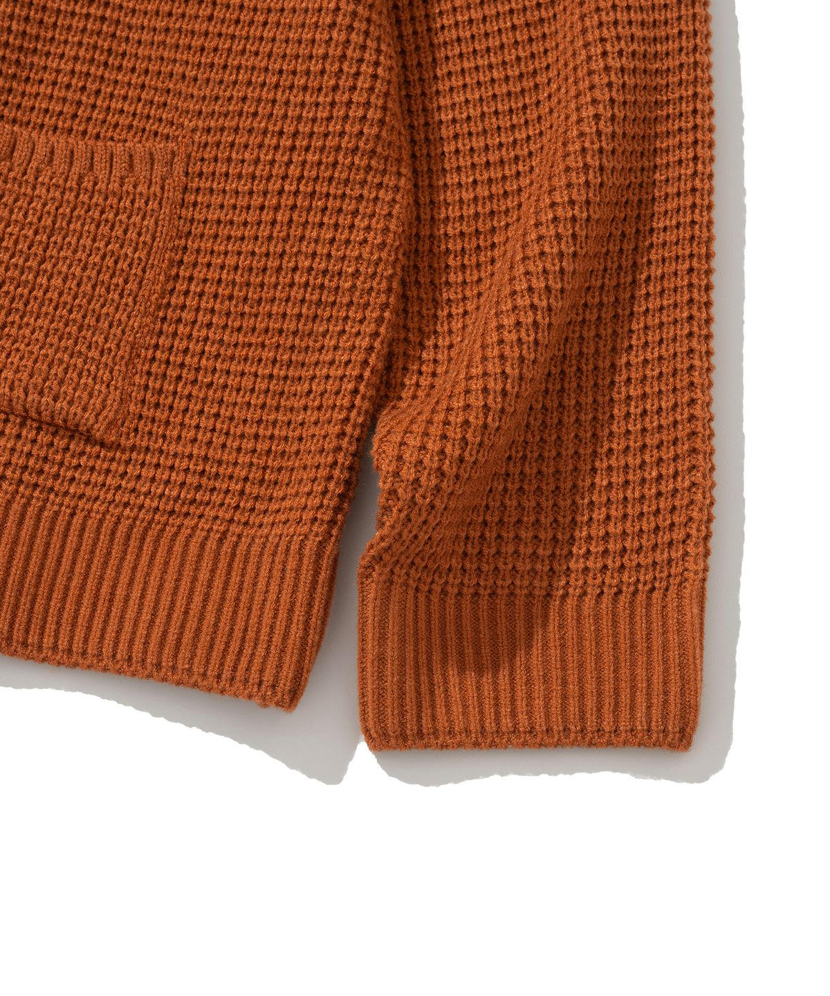 니티드(KNITTED) 안티필링 볼륨 와플 가디건 CINNAMON