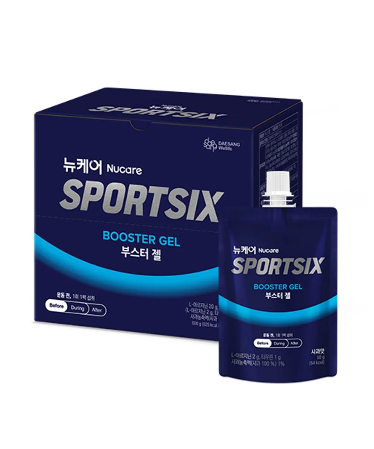 스포식스(SPORTSIX) 부스터젤 (60gx10팩) 1박스 (운동전 포만감, 활력 충전)