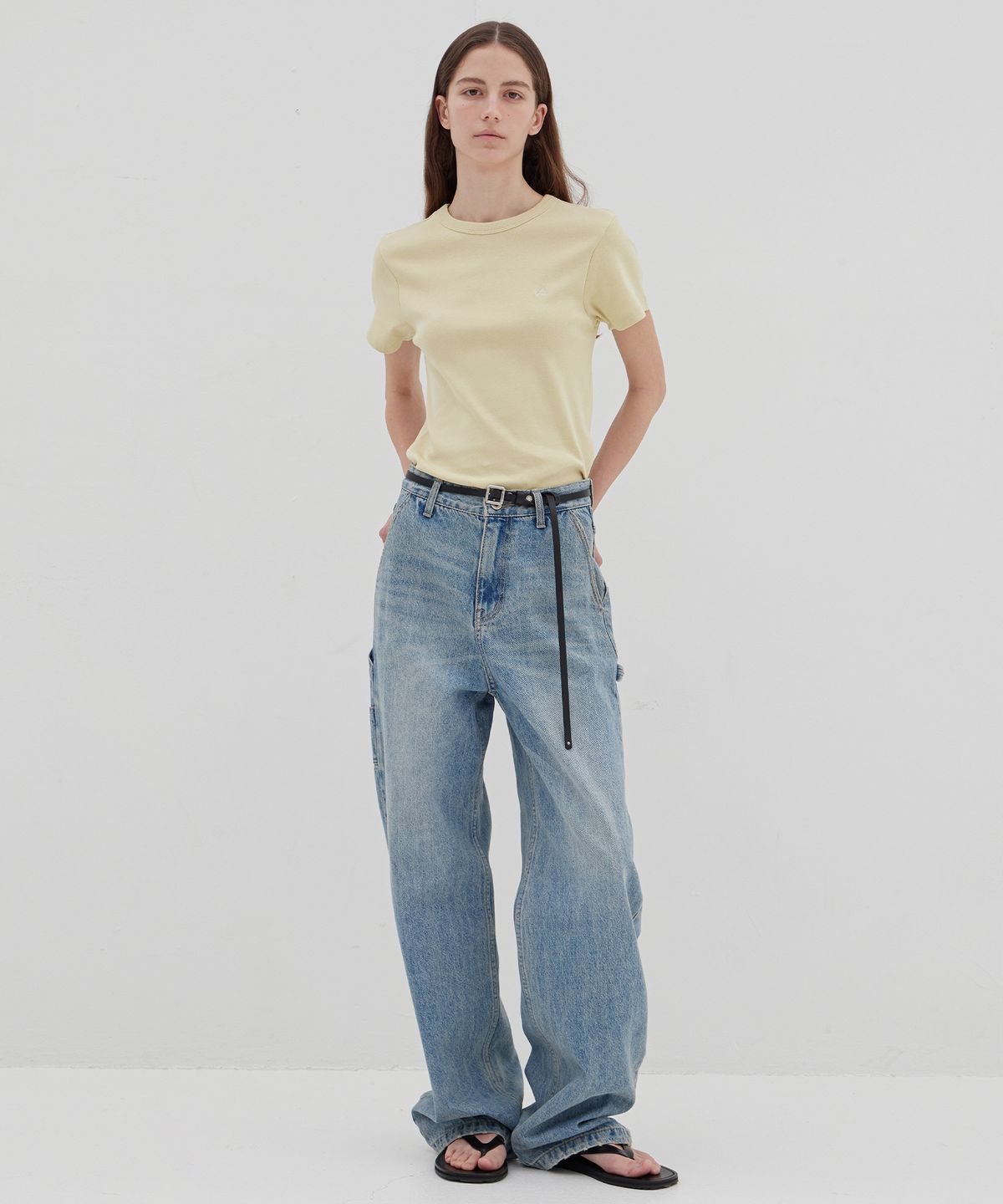 르바(LEVAR) Relaxed Carpenter Denim - Stone Blue
