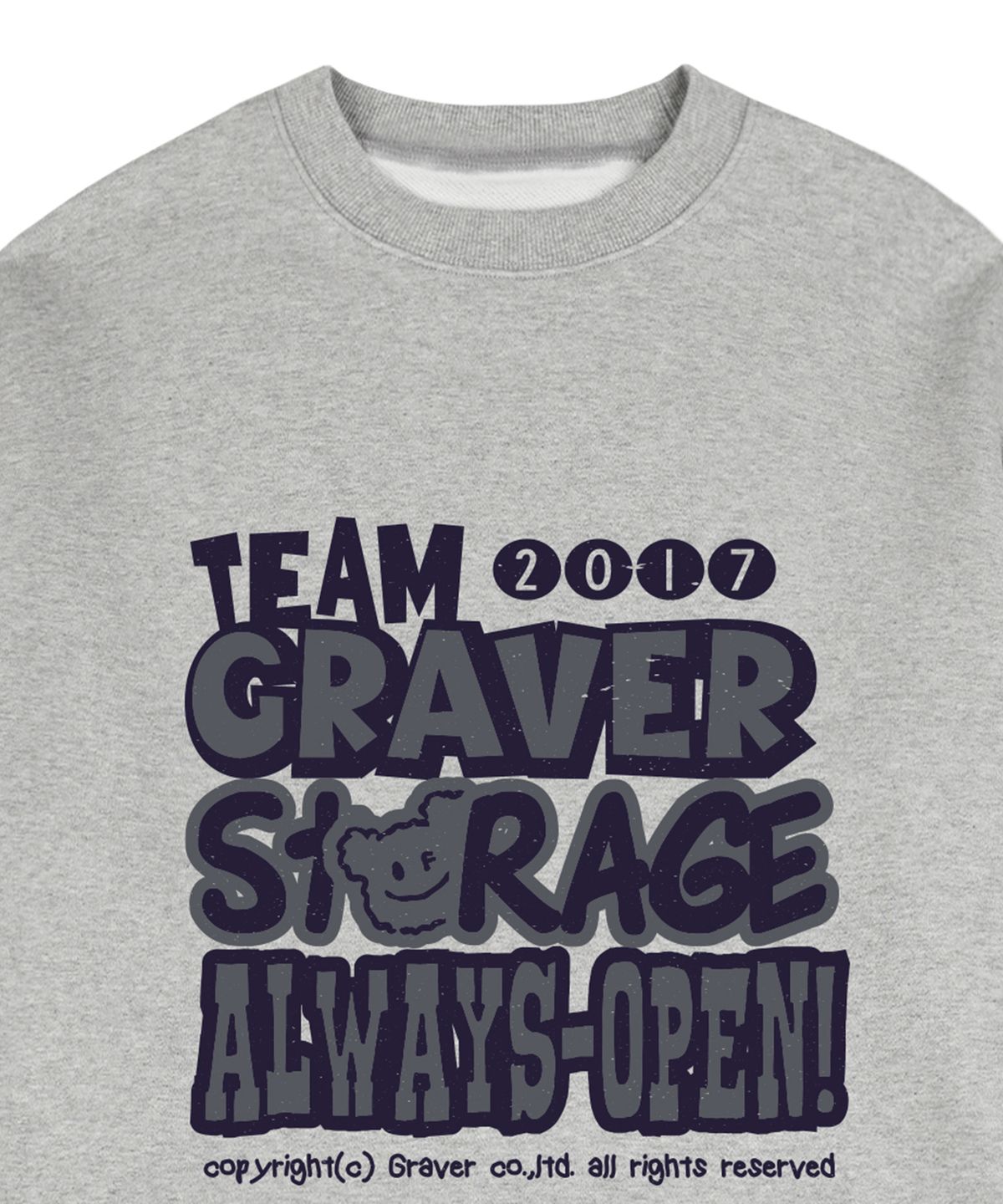 그레이버(GRAVER) [UNISEX]STORAGE 맨투맨_그레이