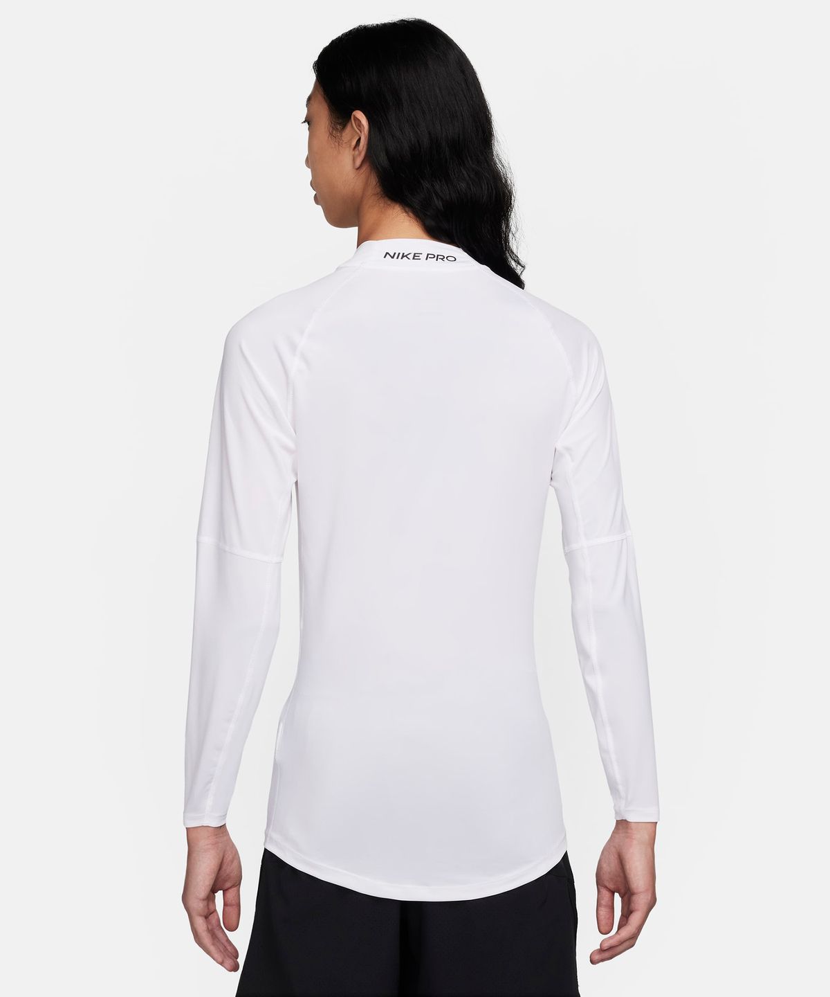 나이키(NIKE) 프로 드라이 핏 피트니스 모크넥 긴소매 탑 M - 화이트 / FB7909-100