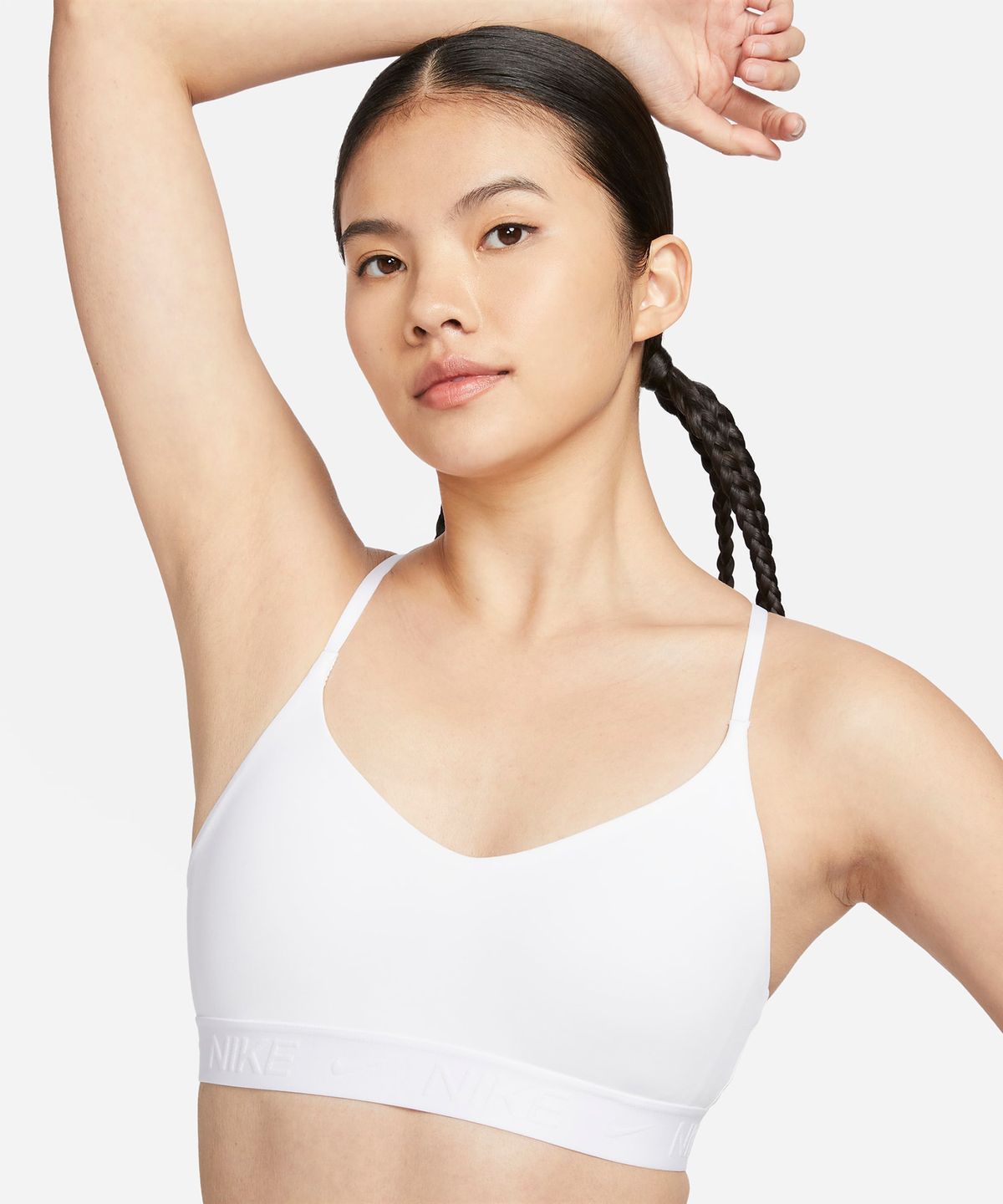 나이키(NIKE) 인디 라이트 서포트 패드 어저스터블 스포츠 브라 W - 화이트:스톤 모브 / FD1063-100