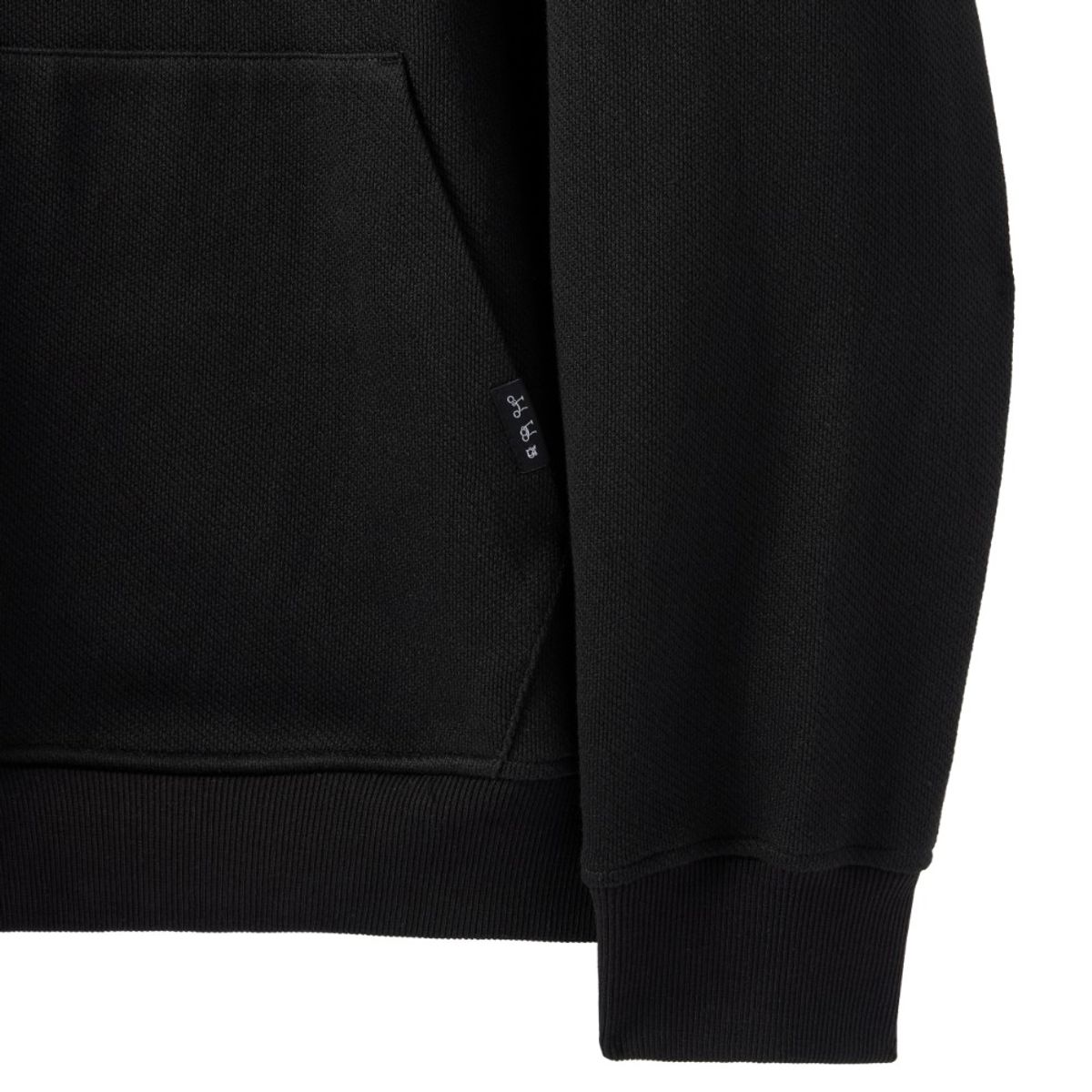브롬톤 런던(BROMPTON LONDON) DIAGONAL JACQUARD HALF ZIP SWEAT T-SHIRT - BLACK (P244USW433)