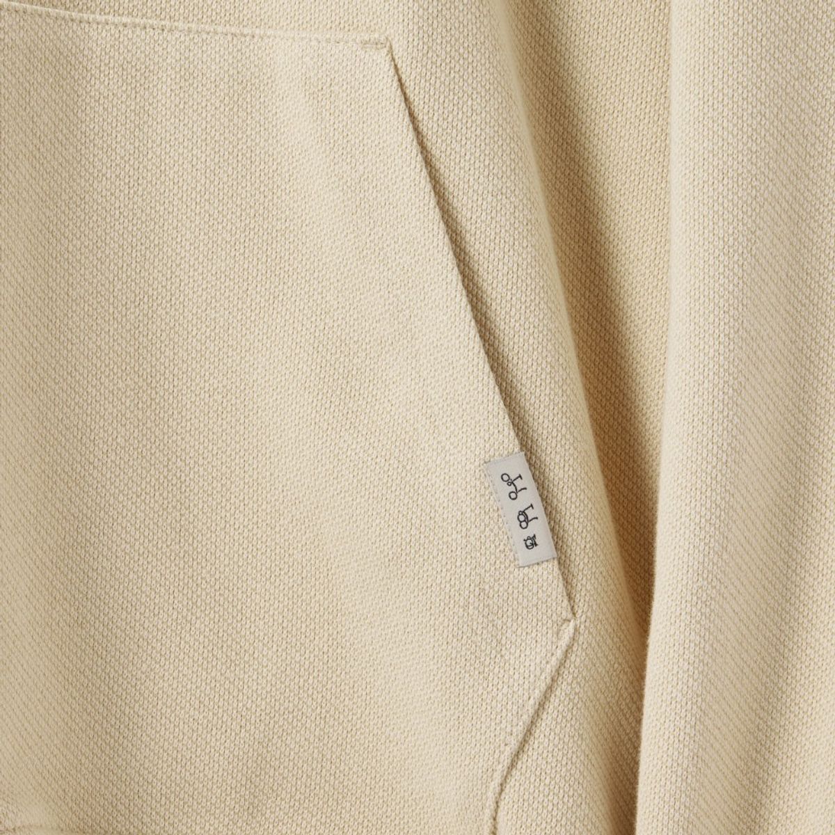 브롬톤 런던(BROMPTON LONDON) DIAGONAL JACQUARD HALF ZIP SWEAT T-SHIRT - BUTTER (P244USW433)