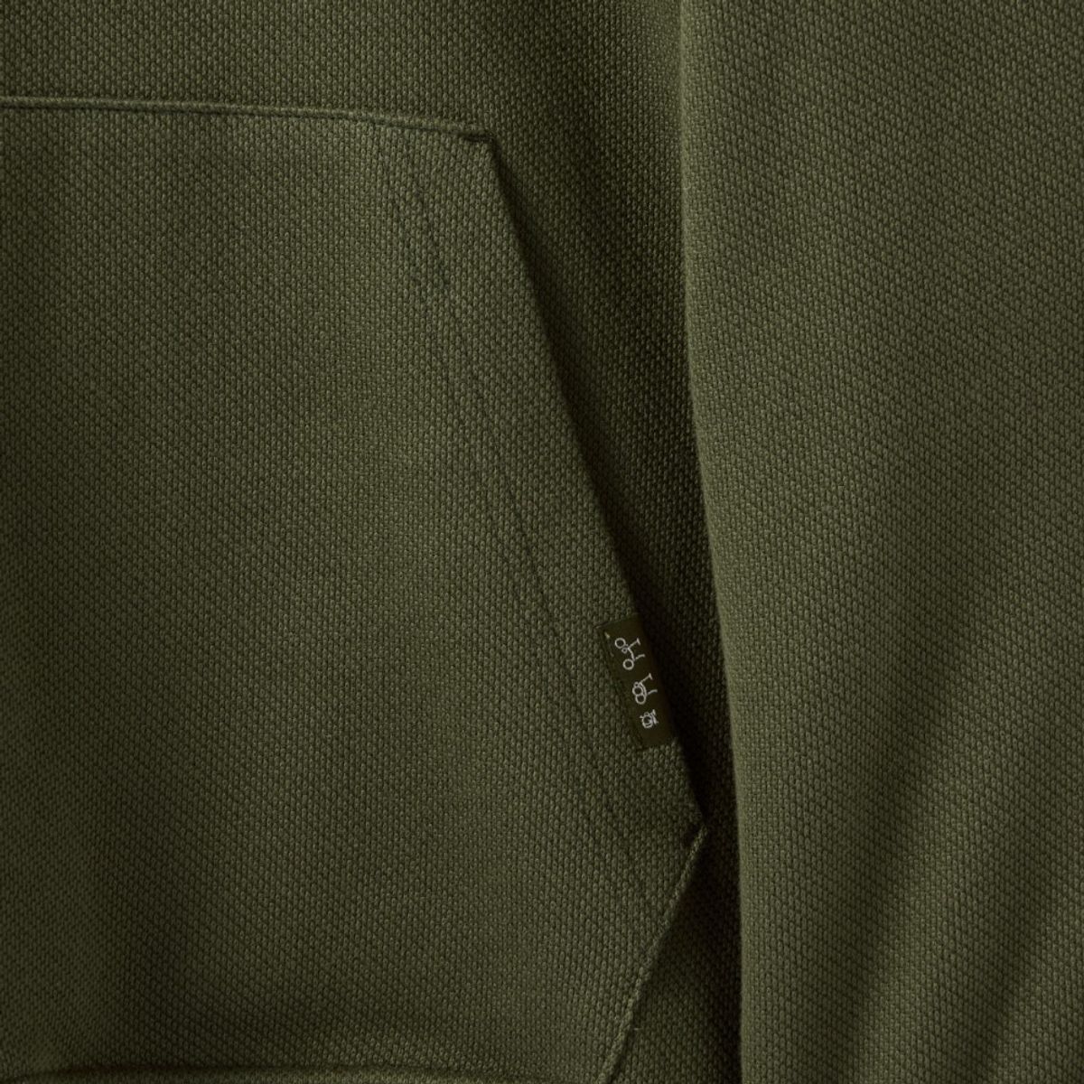 브롬톤 런던(BROMPTON LONDON) DIAGONAL JACQUARD HALF ZIP SWEAT T-SHIRT - OLIVE (P244USW433)