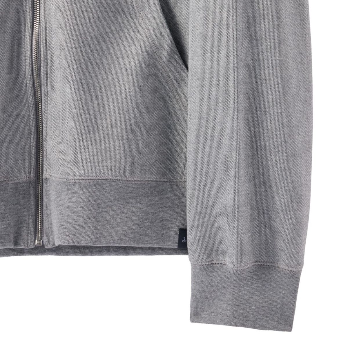 브롬톤 런던(BROMPTON LONDON) DIAGONAL JACQUARD HOOD FULL ZIP - M/GREY (P244UFT433)