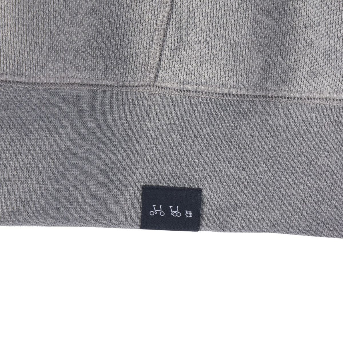 브롬톤 런던(BROMPTON LONDON) DIAGONAL JACQUARD HOOD FULL ZIP - M/GREY (P244UFT433)