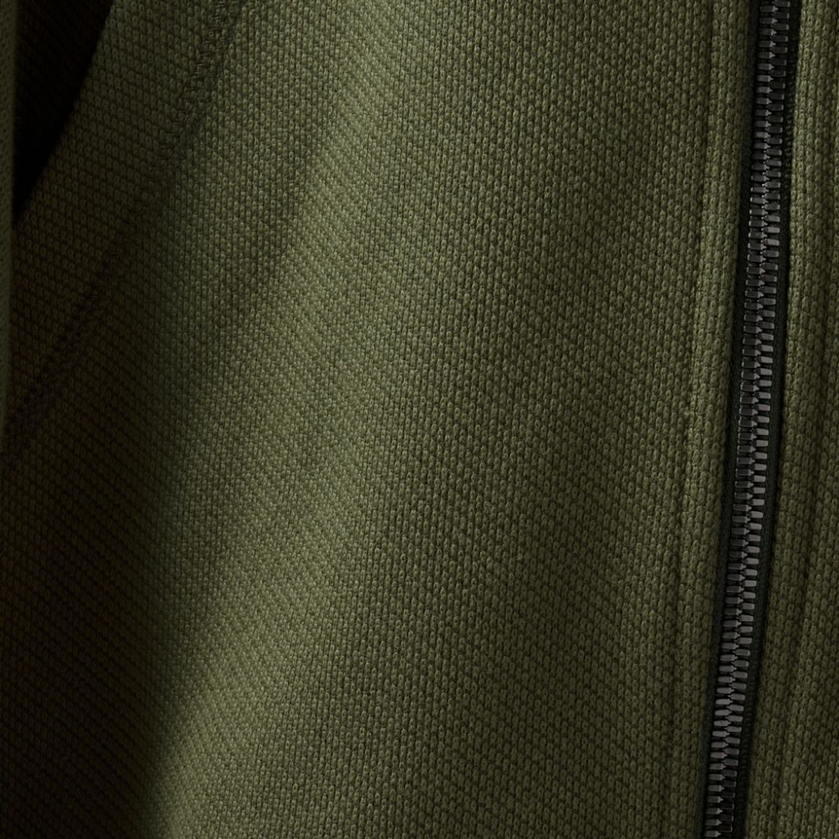 브롬톤 런던(BROMPTON LONDON) DIAGONAL JACQUARD HOOD FULL ZIP - OLIVE (P244UFT433)